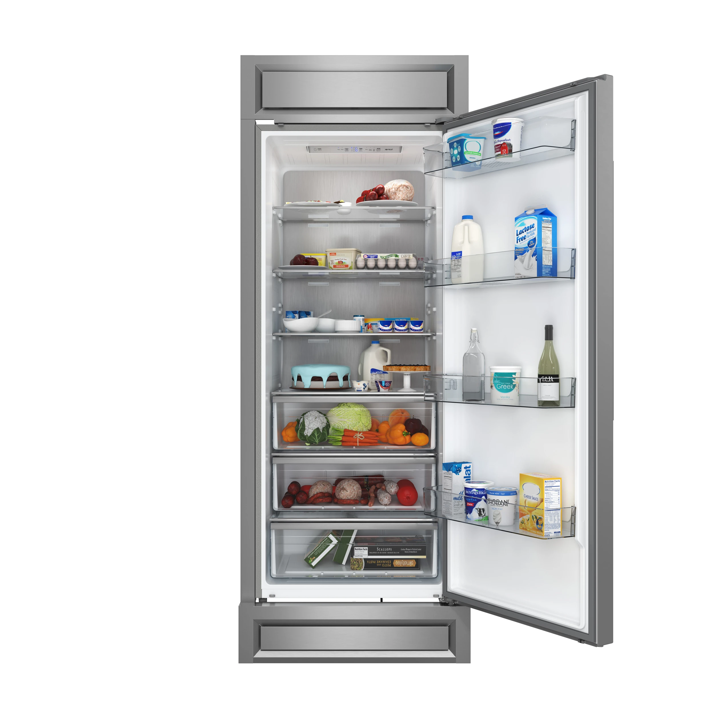 Maderno 28-Inch Built-In Convertible Refrigerator, 13.6 cu.ft, Right Swing, Decorative Grill, ENERGY STAR Certified FFFFD172232RS