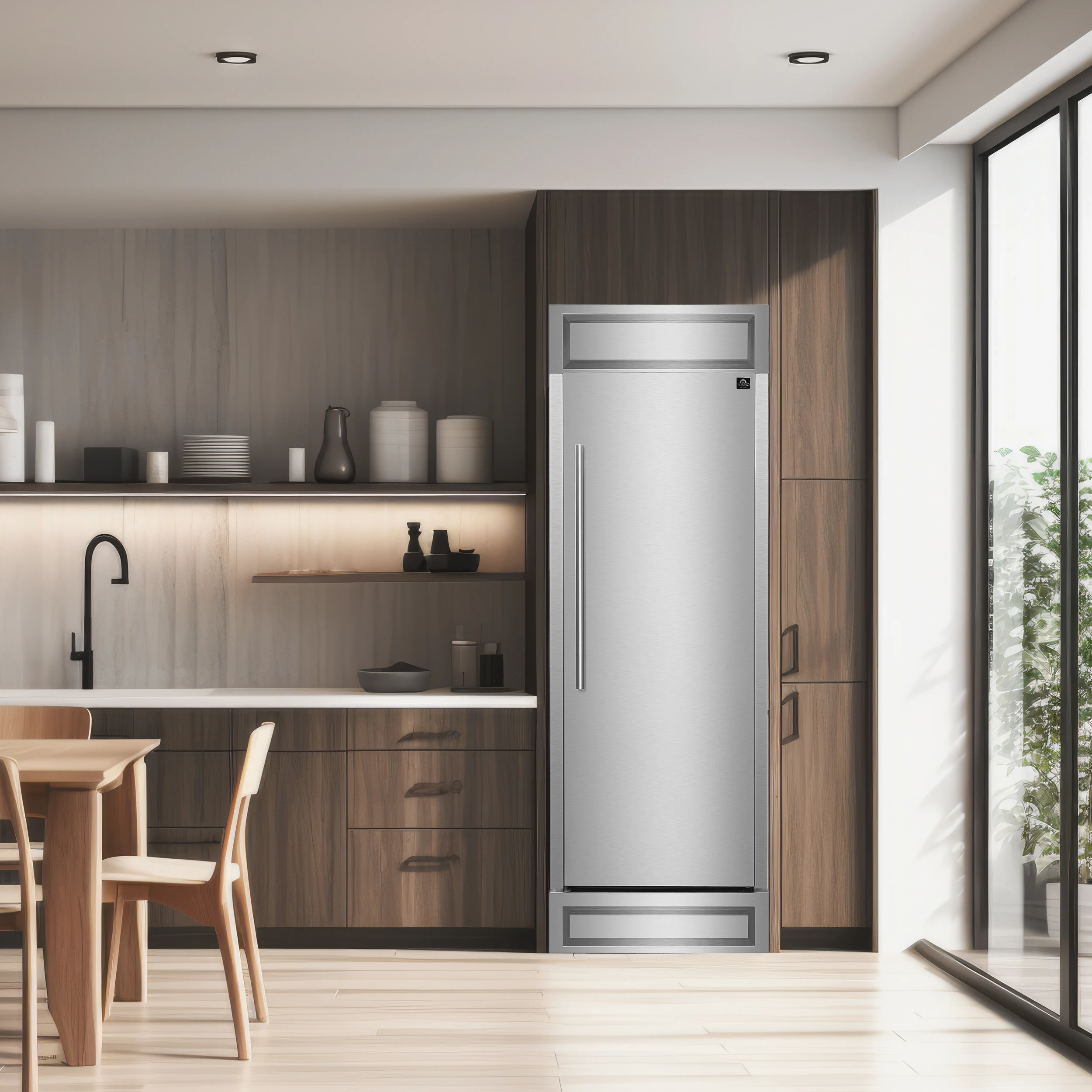 Maderno 28-Inch Built-In Convertible Refrigerator, 13.6 cu.ft, Right Swing, Decorative Grill, ENERGY STAR Certified FFFFD172232RS