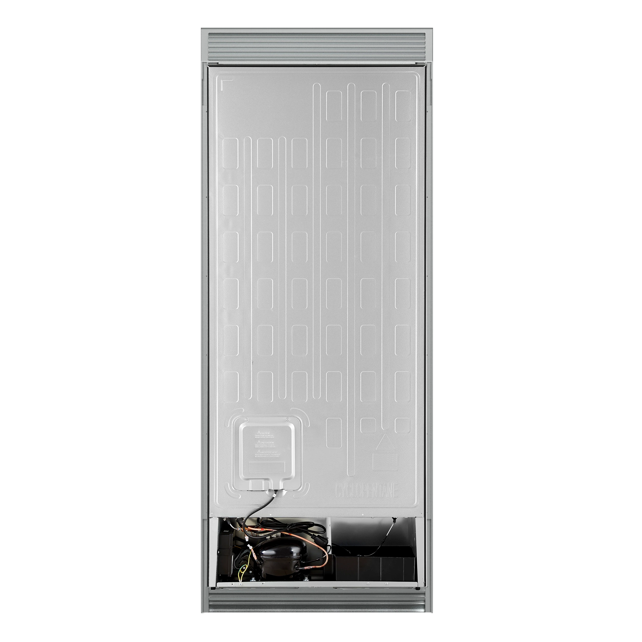 Maderno 28-Inch Built-In Convertible Refrigerator in Black with Antique Brass Handle, 13.6 cu.ft. Right Swing with Decorative Trim - 32-Inch Wide FFFFD172232RSGBLK