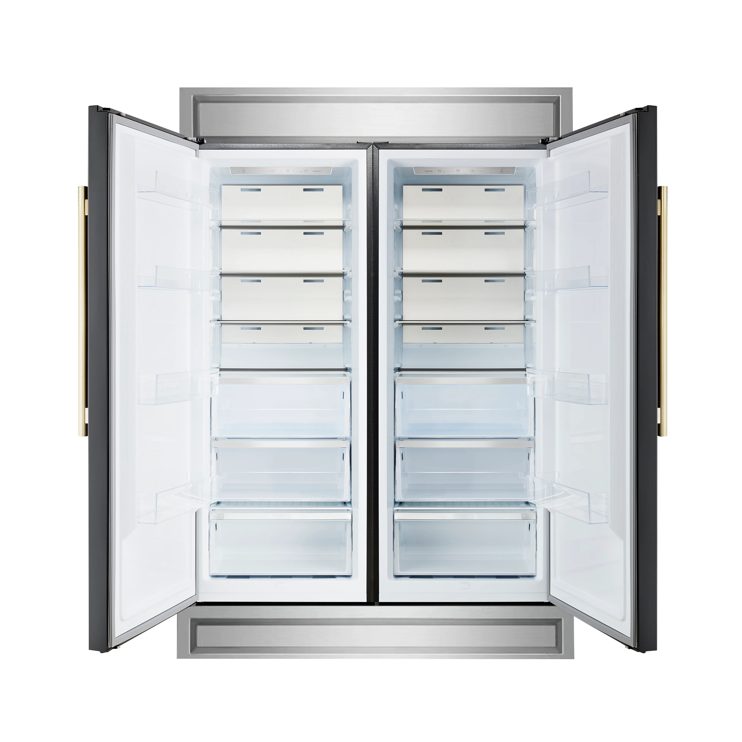 Maderno 2-28-Inch Wide Convertible Refrigerator/Freezer in Black, Decorative Trim, 27.2 cu.ft, 84-Inch High, ENERGY STAR Certified FFFFD172260MGBLK