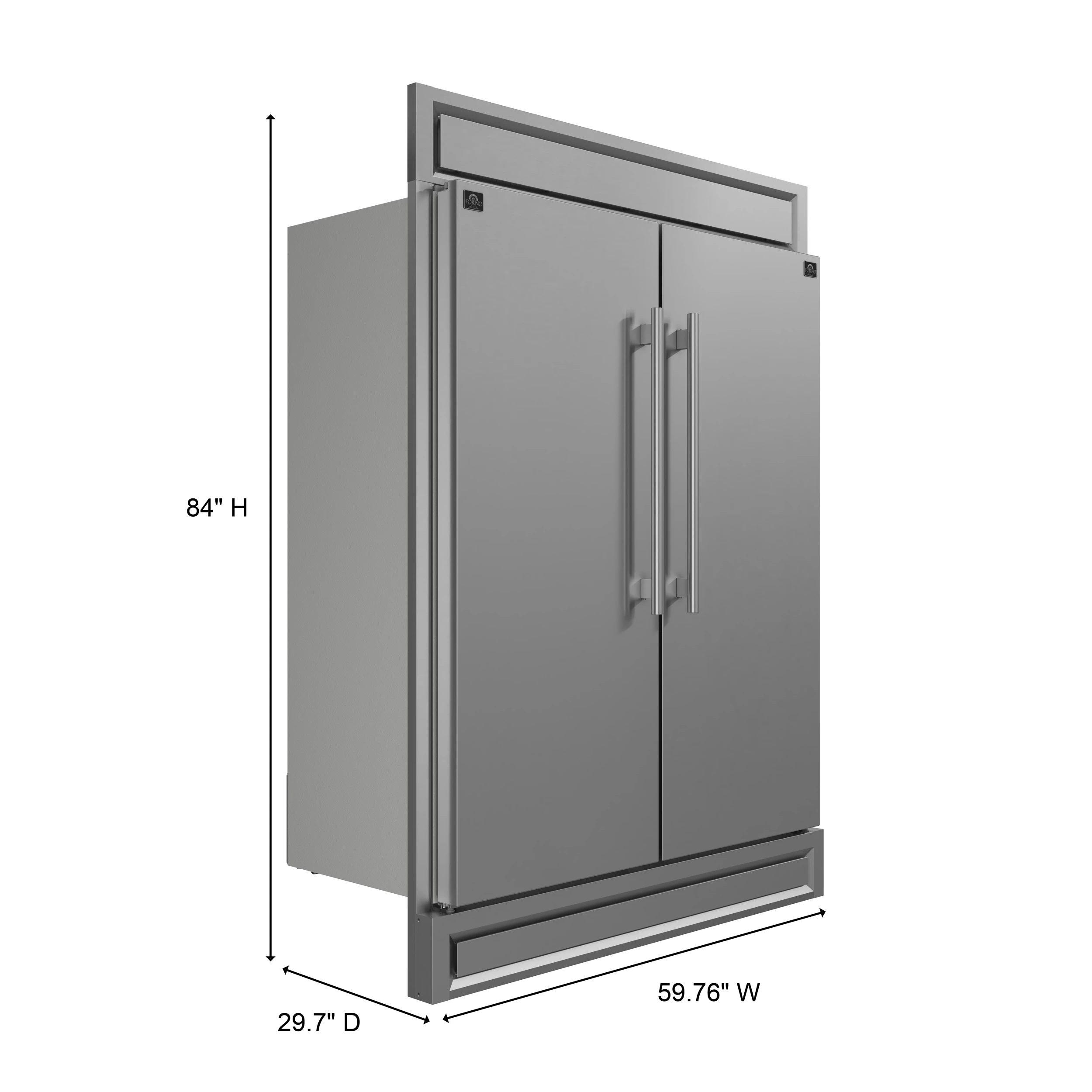 Maderno 2-28-Inch Wide Convertible Refrigerator/Freezer, Decorative Trim, 27.2 cu.ft, 84-Inch High, ENERGY STAR Certified FFFFD172260S