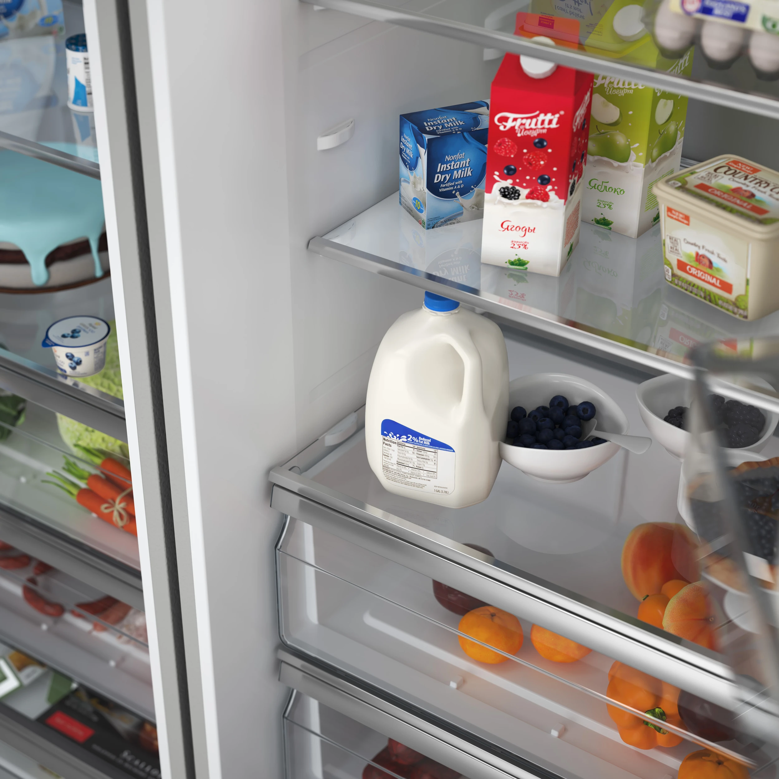 Maderno 2-28-Inch Wide Convertible Refrigerator/Freezer, Decorative Trim, 27.2 cu.ft, 84-Inch High, ENERGY STAR Certified FFFFD172260S