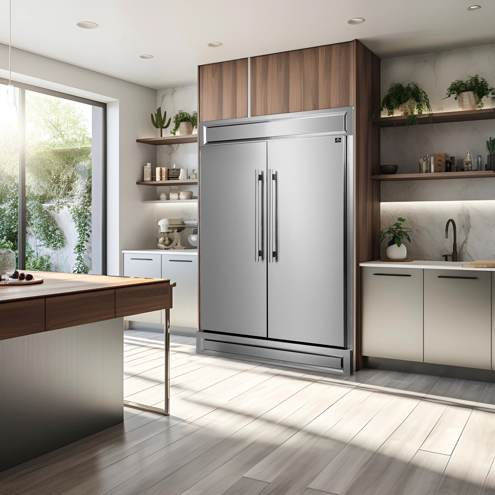 Maderno 2-28-Inch Wide Convertible Refrigerator/Freezer, Decorative Trim, 27.2 cu.ft, 84-Inch High, ENERGY STAR Certified FFFFD172260S