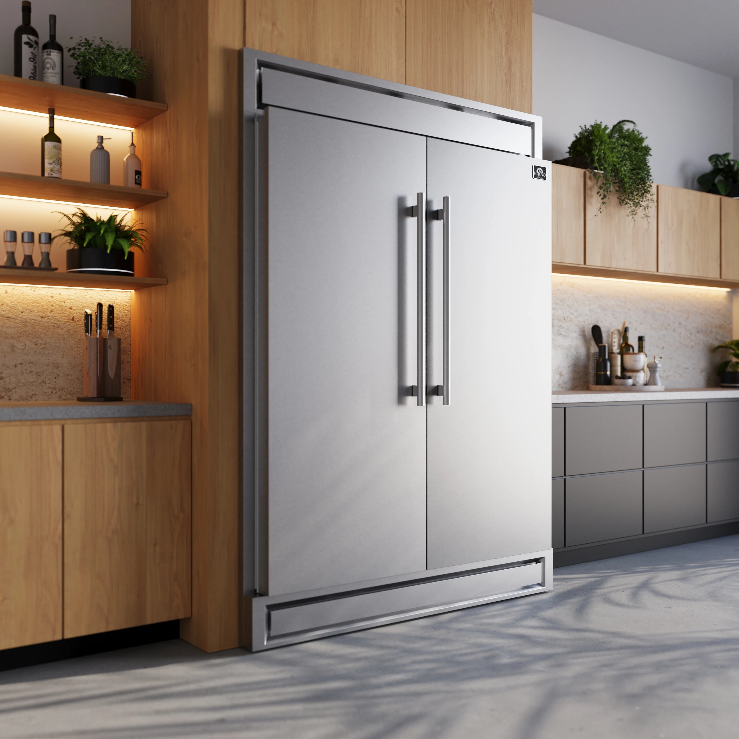 Maderno 2-28-Inch Wide Convertible Refrigerator/Freezer, Decorative Trim, 27.2 cu.ft, 84-Inch High, ENERGY STAR Certified FFFFD172260S