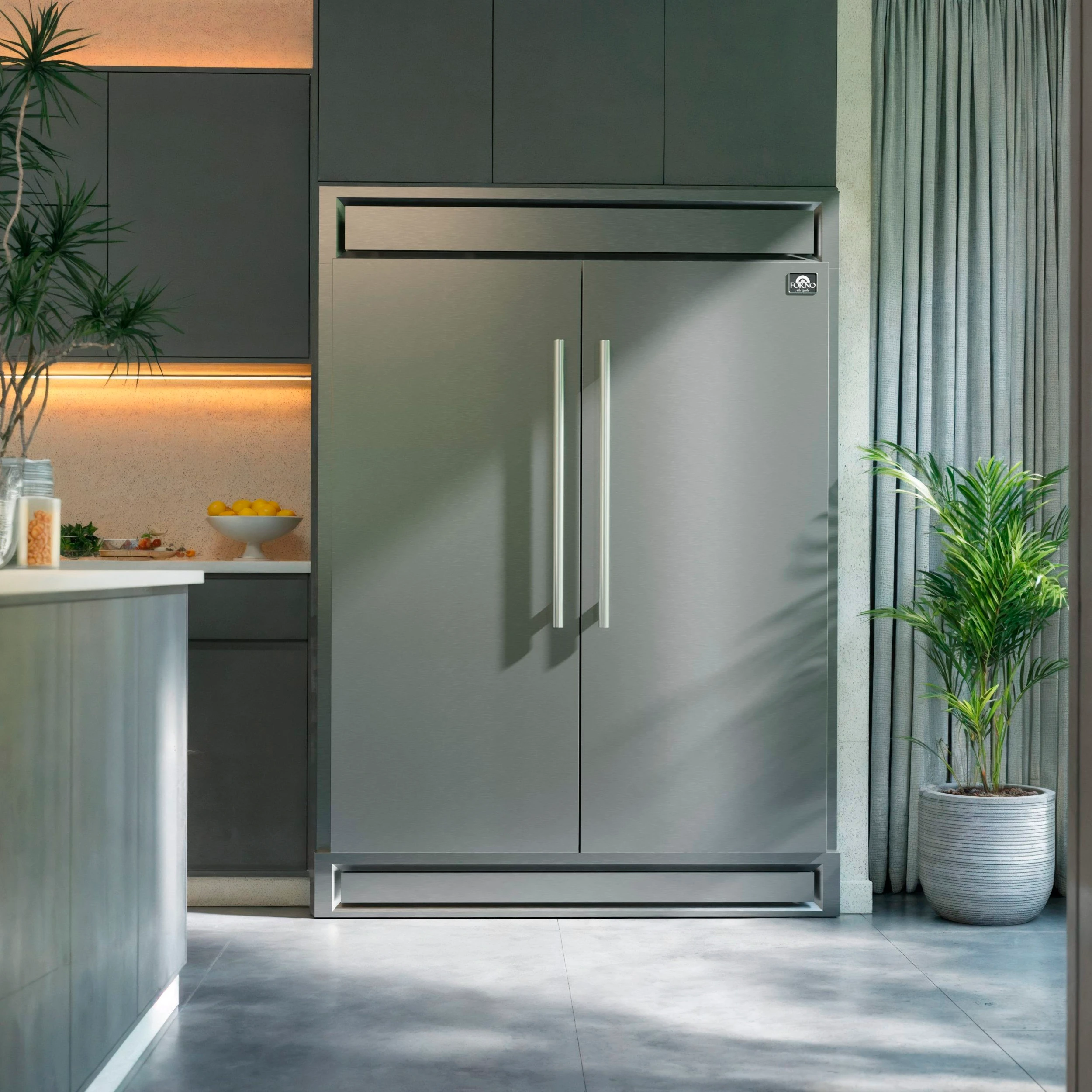 Maderno 2-28-Inch Wide Convertible Refrigerator/Freezer, Decorative Trim, 27.2 cu.ft, 84-Inch High, ENERGY STAR Certified FFFFD172260S