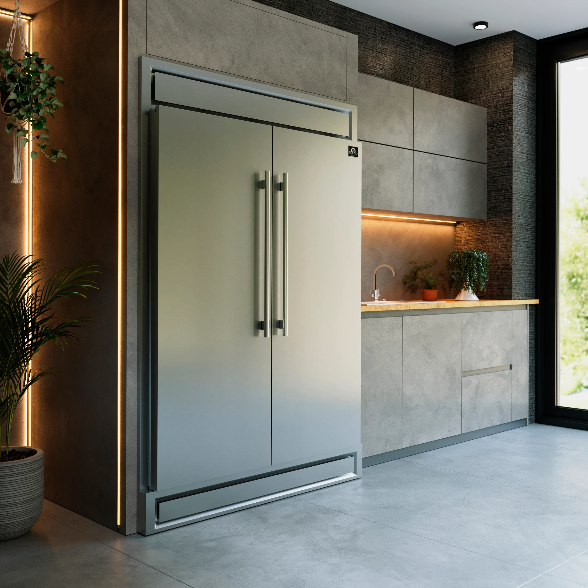 Maderno 2-28-Inch Wide Convertible Refrigerator/Freezer, Decorative Trim, 27.2 cu.ft, 84-Inch High, ENERGY STAR Certified FFFFD172260S