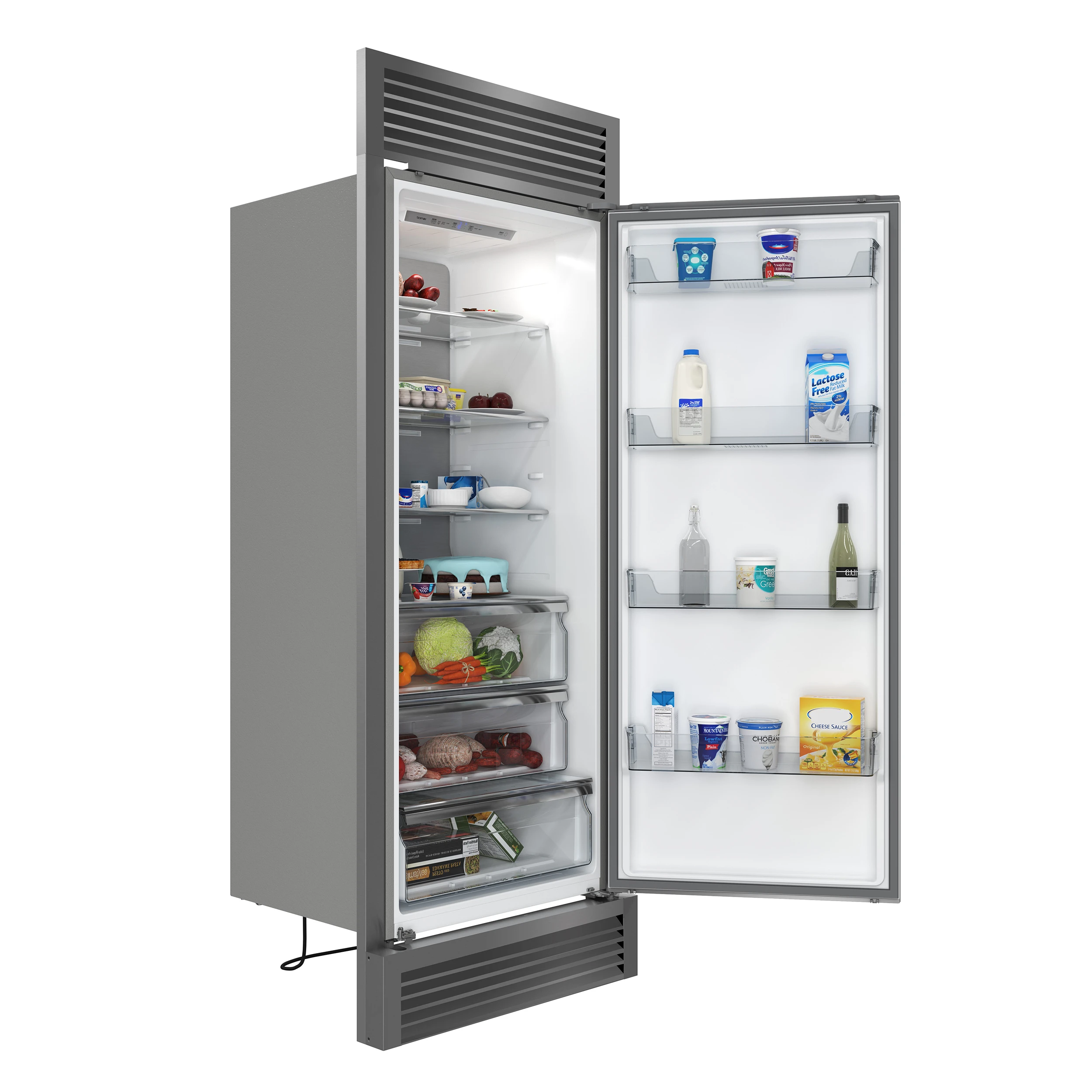 Maderno 2-28-Inch Wide Convertible Refrigerator/Freezer, Decorative Trim, 27.2 cu.ft, 84-Inch High, ENERGY STAR Certified FFFFD172260SG