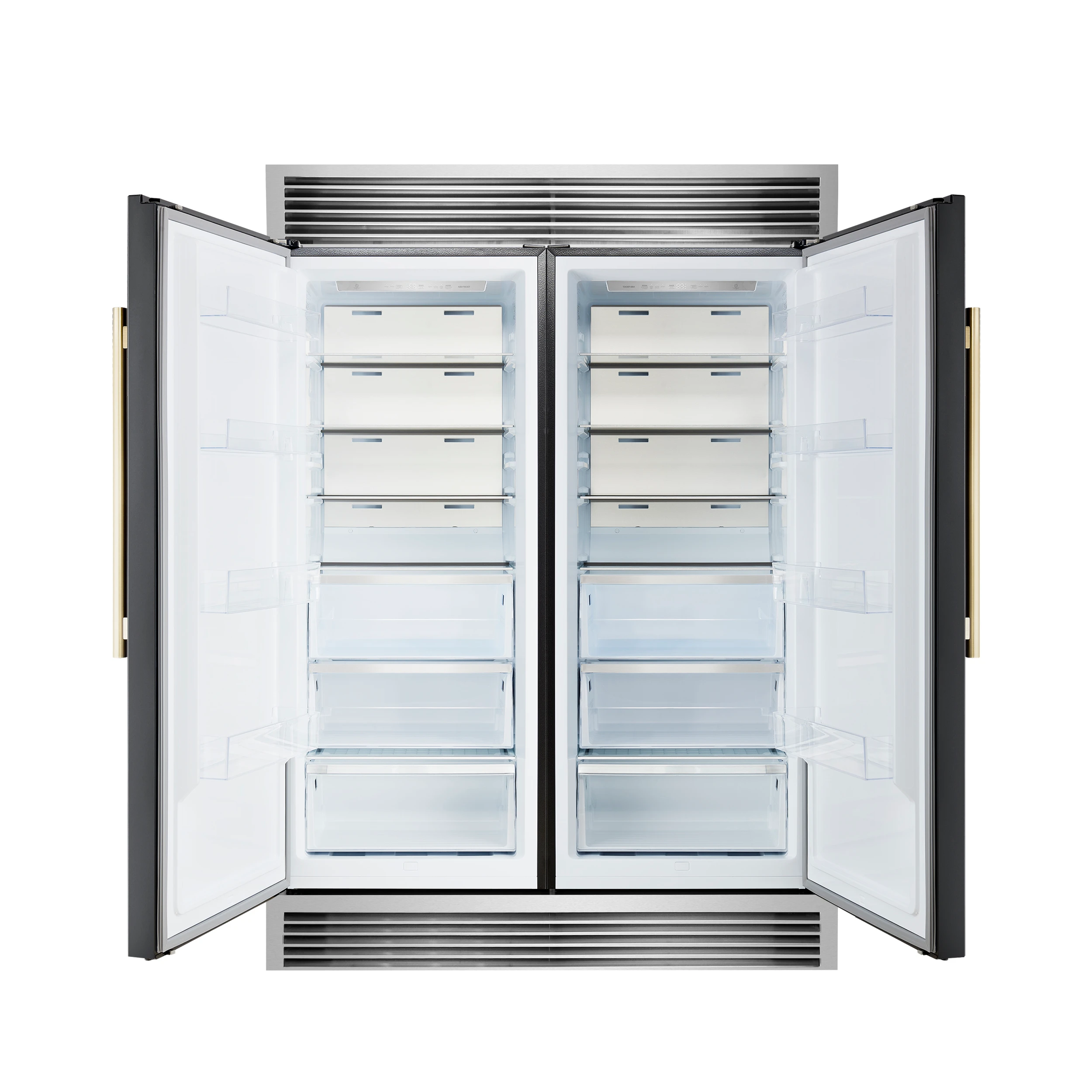 Maderno 2-28-Inch Wide Convertible Refrigerator/Freezer in Black, Decorative Trim Grill, 27.2 cu.ft, 84-Inch High, ENERGY STAR Certified FFFFD172260SGBLK