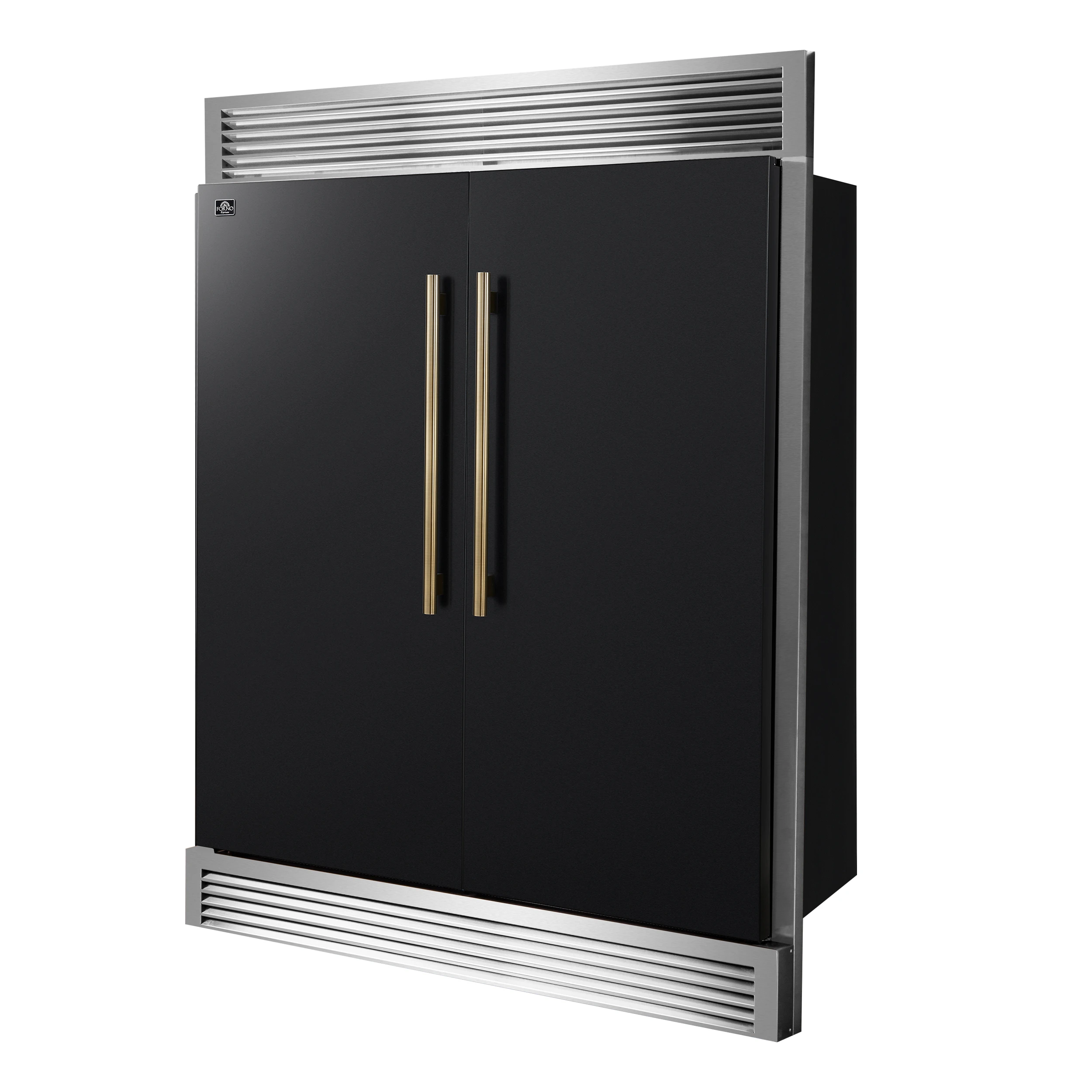 Maderno 2-28-Inch Wide Convertible Refrigerator/Freezer in Black, Decorative Trim Grill, 27.2 cu.ft, 84-Inch High, ENERGY STAR Certified FFFFD172260SGBLK