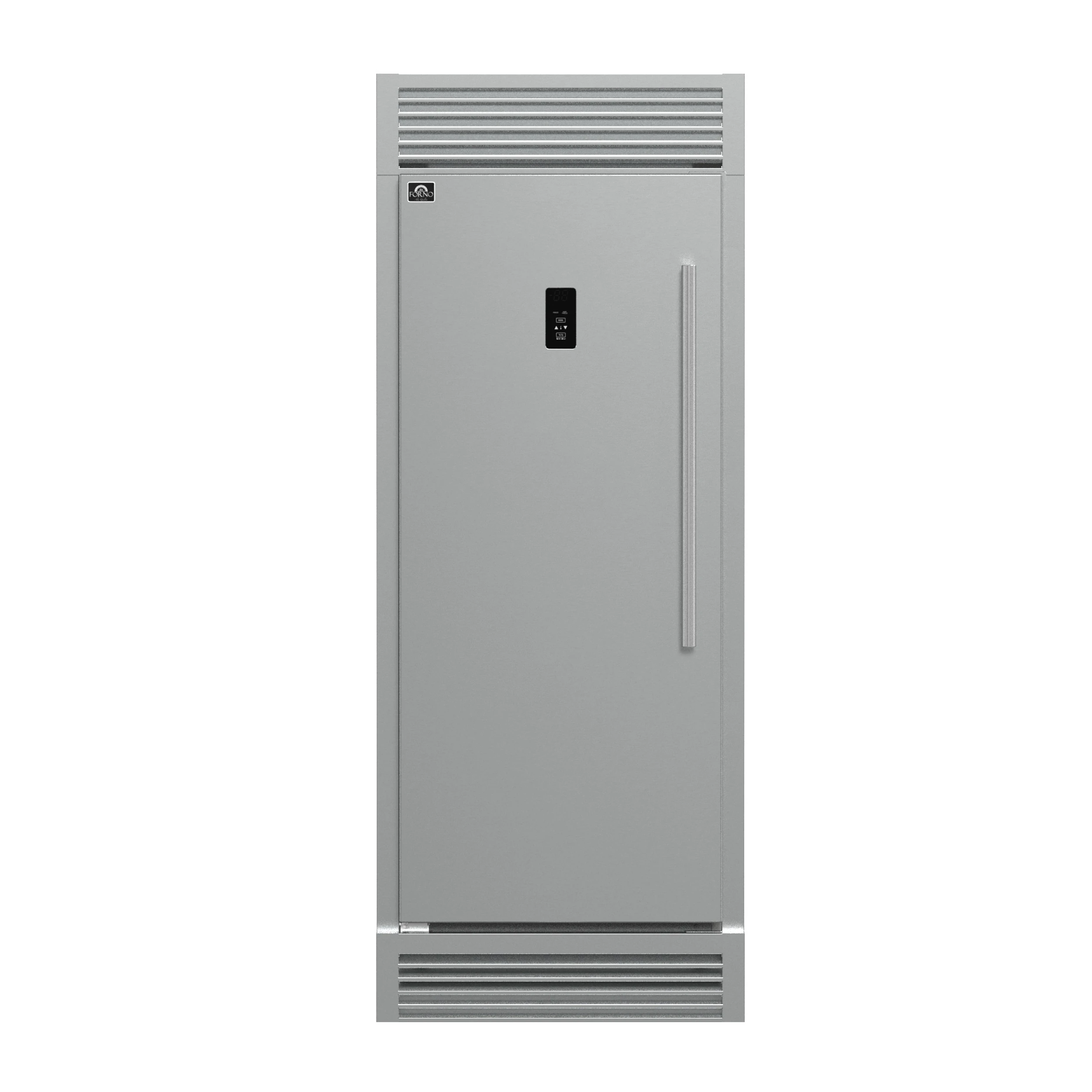 Fortezza 32 Inch Left-Swing Freezer with Standard Trim Grill, Stainless Steel, with Automatic Ice Maker FFFFD173832LSG