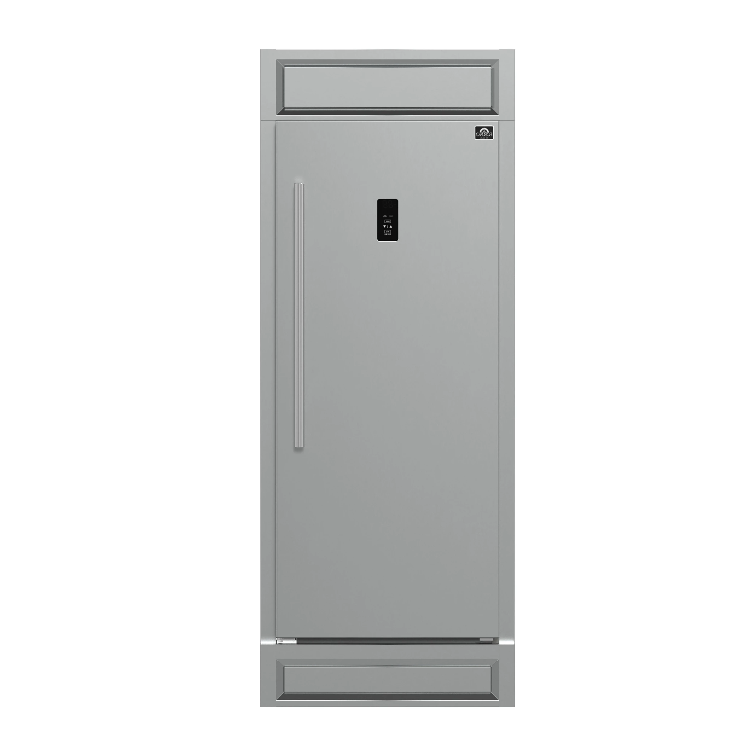 Fortezza 32 Inch Right-Swing Convertible Refrigerator/Freezer with Trim Kit, Stainless Steel, Total No Frost FFFFD173832RMG