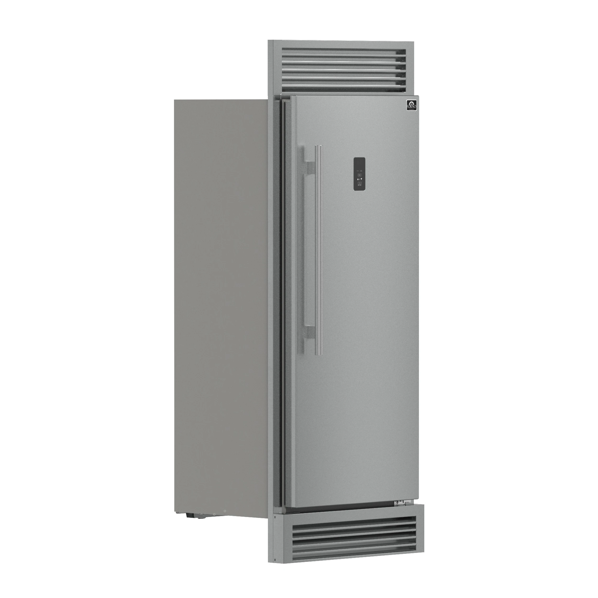 Fortezza 32 Inch Right-Swing Convertible Refrigerator/Freezer with Trim Grill, Stainless Steel, Total No Frost FFFFD173832RSG