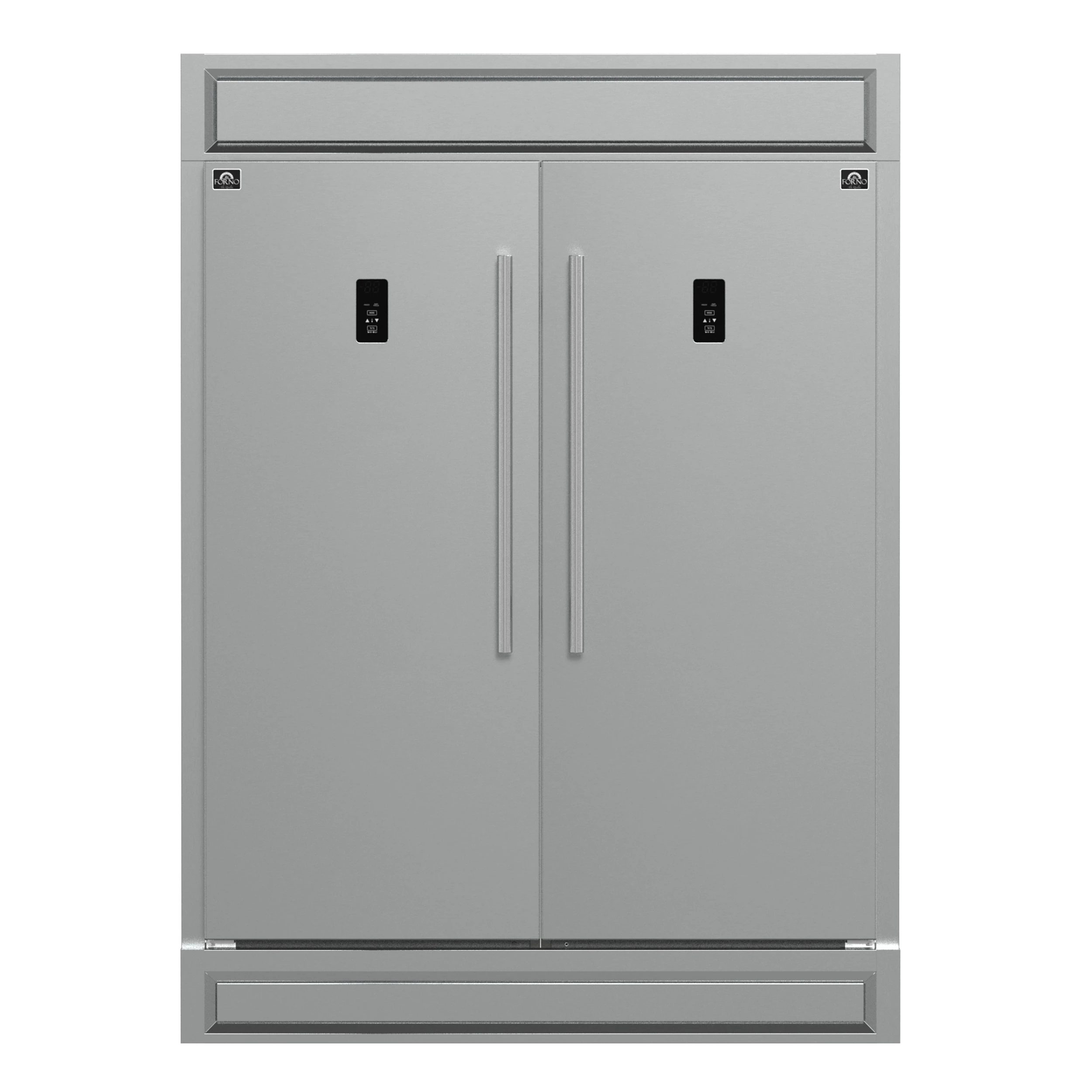 Fortezza 60 Inch Convertible Refrigerator/Freezer with Modern Trim Kit, Stainless Steel, Total No Frost, with Automatic Ice Maker FFFFD173860MG