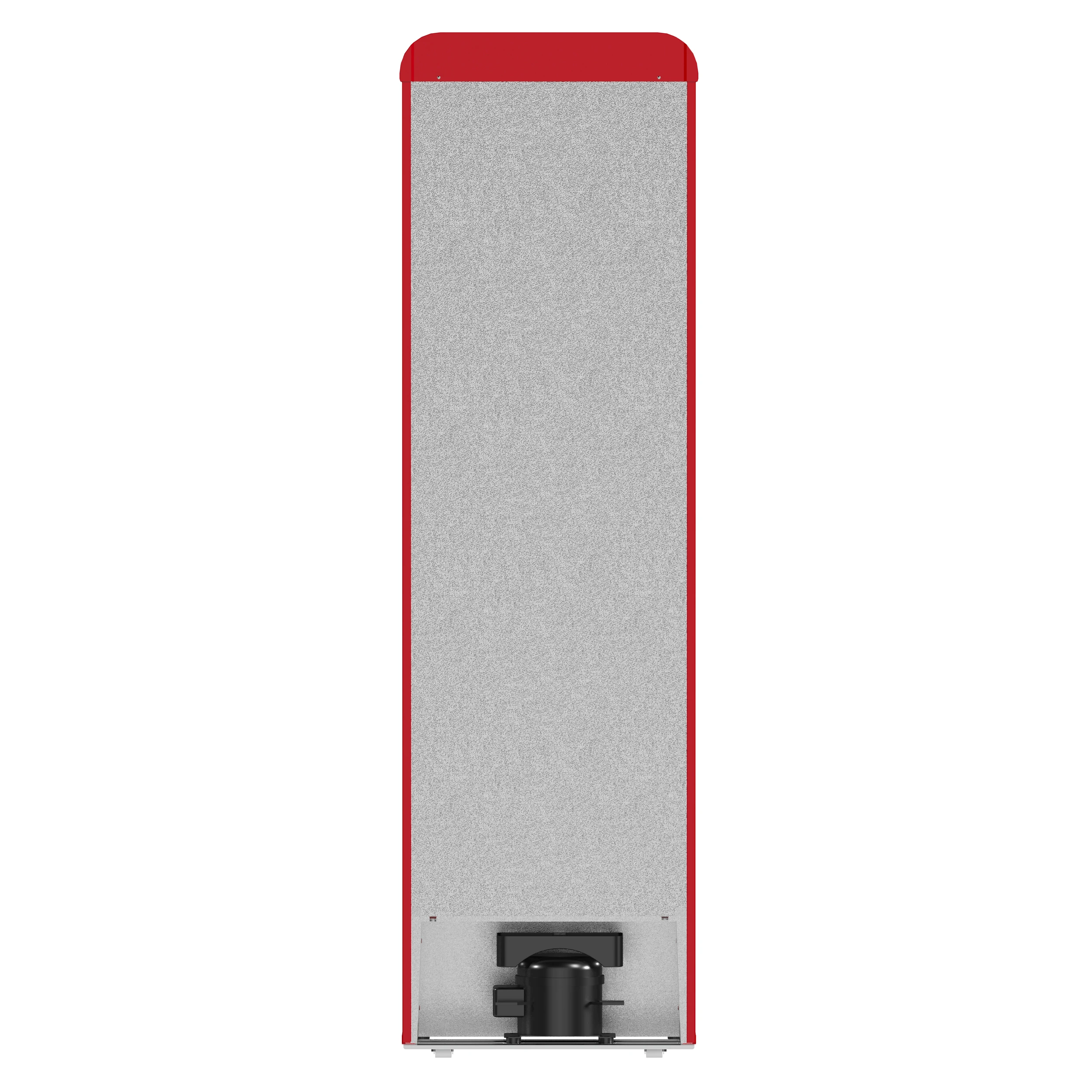Storico 22-Inch Retro bottom freezer Fridge in Red, 9 cu.ft, silver handle FFFFD174522RED