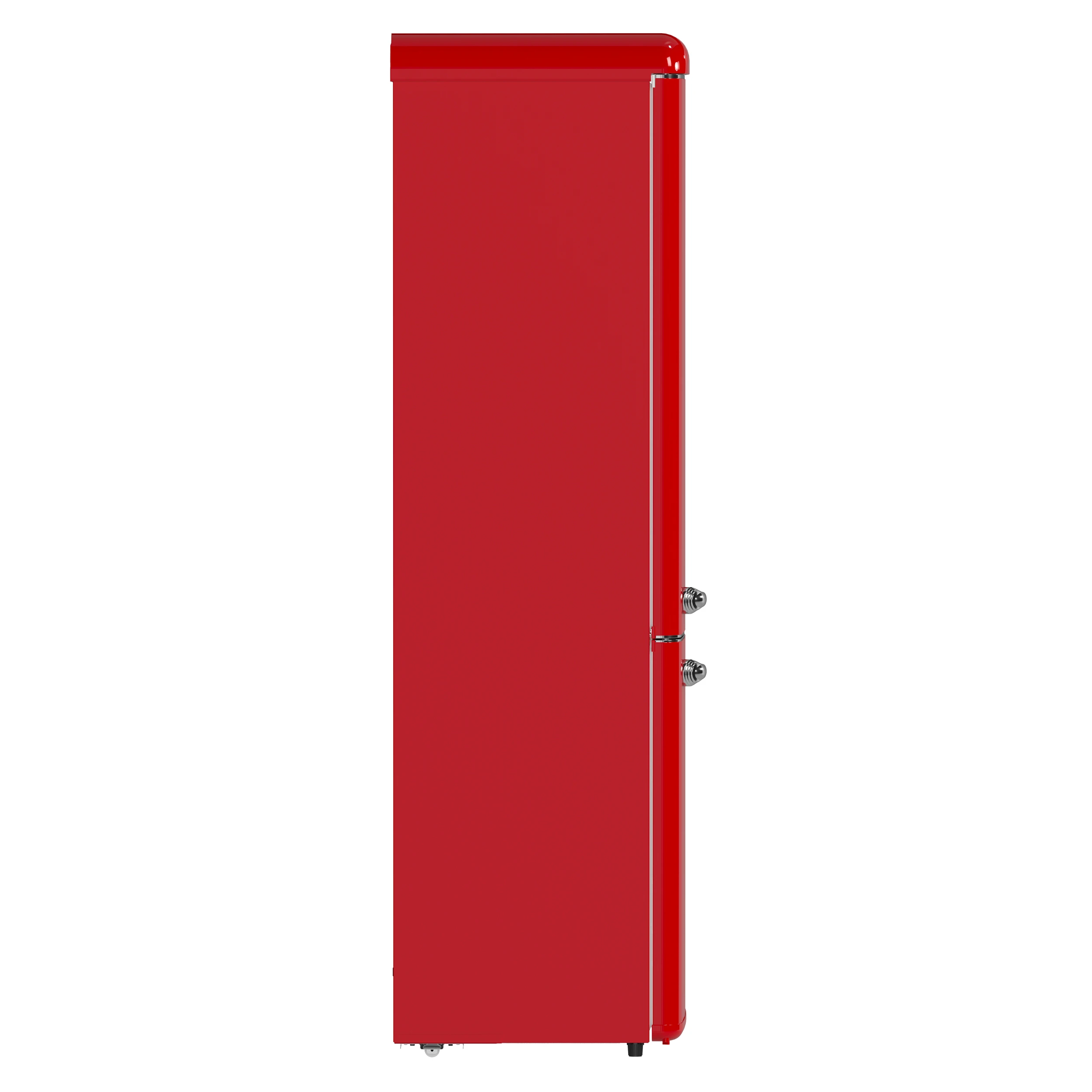 Storico 22-Inch Retro bottom freezer Fridge in Red, 9 cu.ft, silver handle FFFFD174522RED