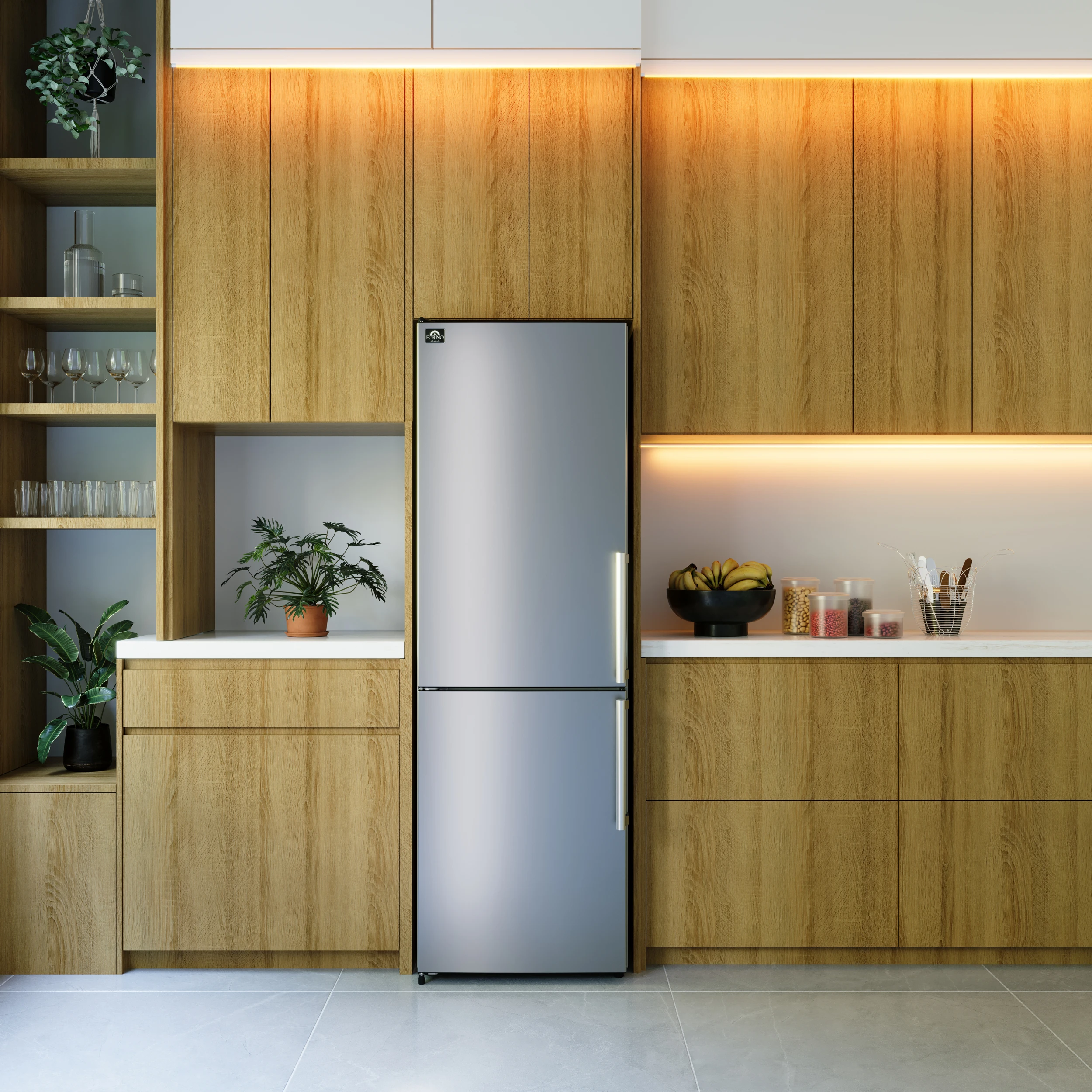 Guardia 24-Inch Bottom Freezer Refrigerator, Left Swing, 10.8 cu.ft, ENERGY STAR Certified FFFFD177824LS