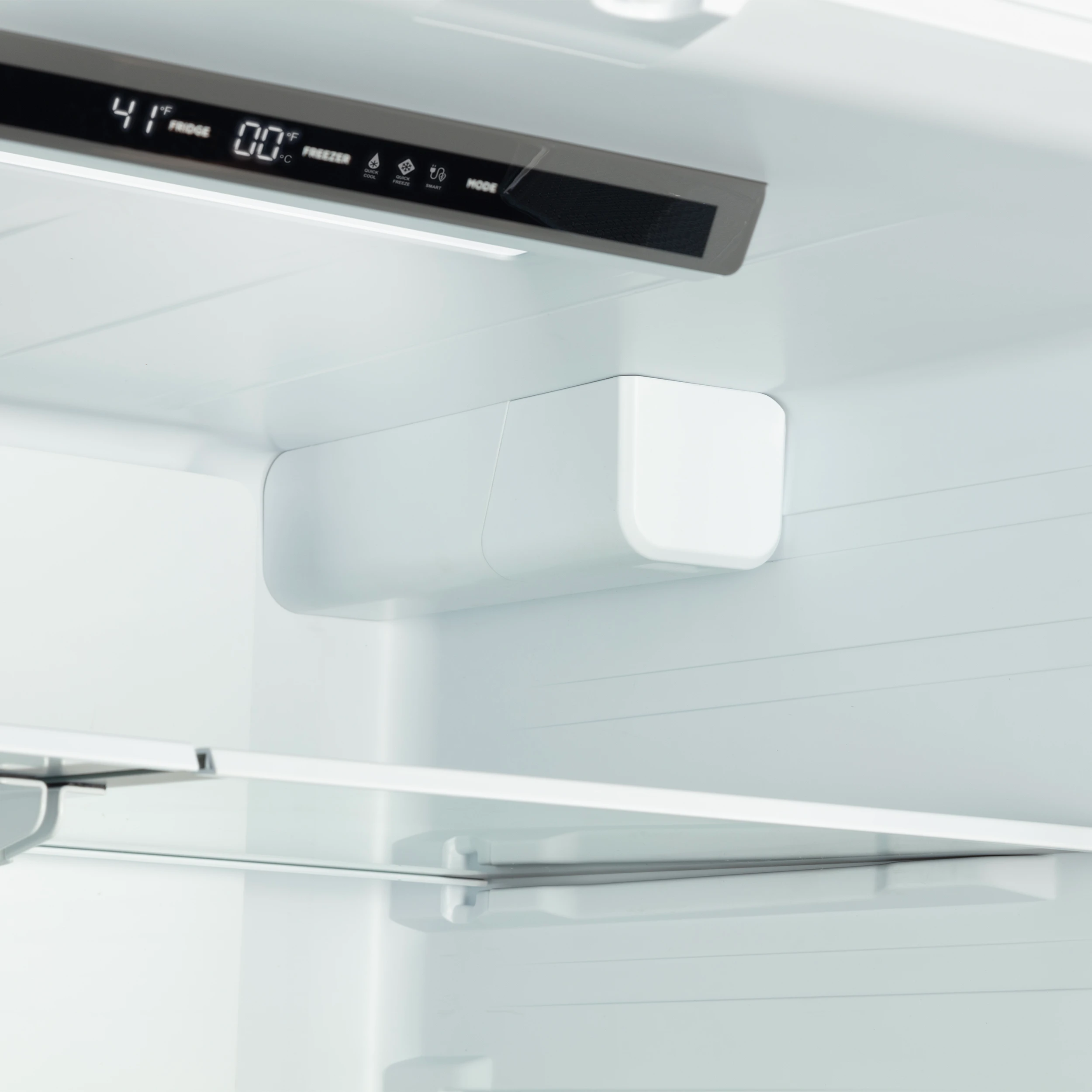 Rivello 36 Inch French Door Refrigerator in White with Antique Brass, Internal Water Dispenser, Filtered Ice, Adjustable Shelves, Energy Star Certified FFFFD178336WHT