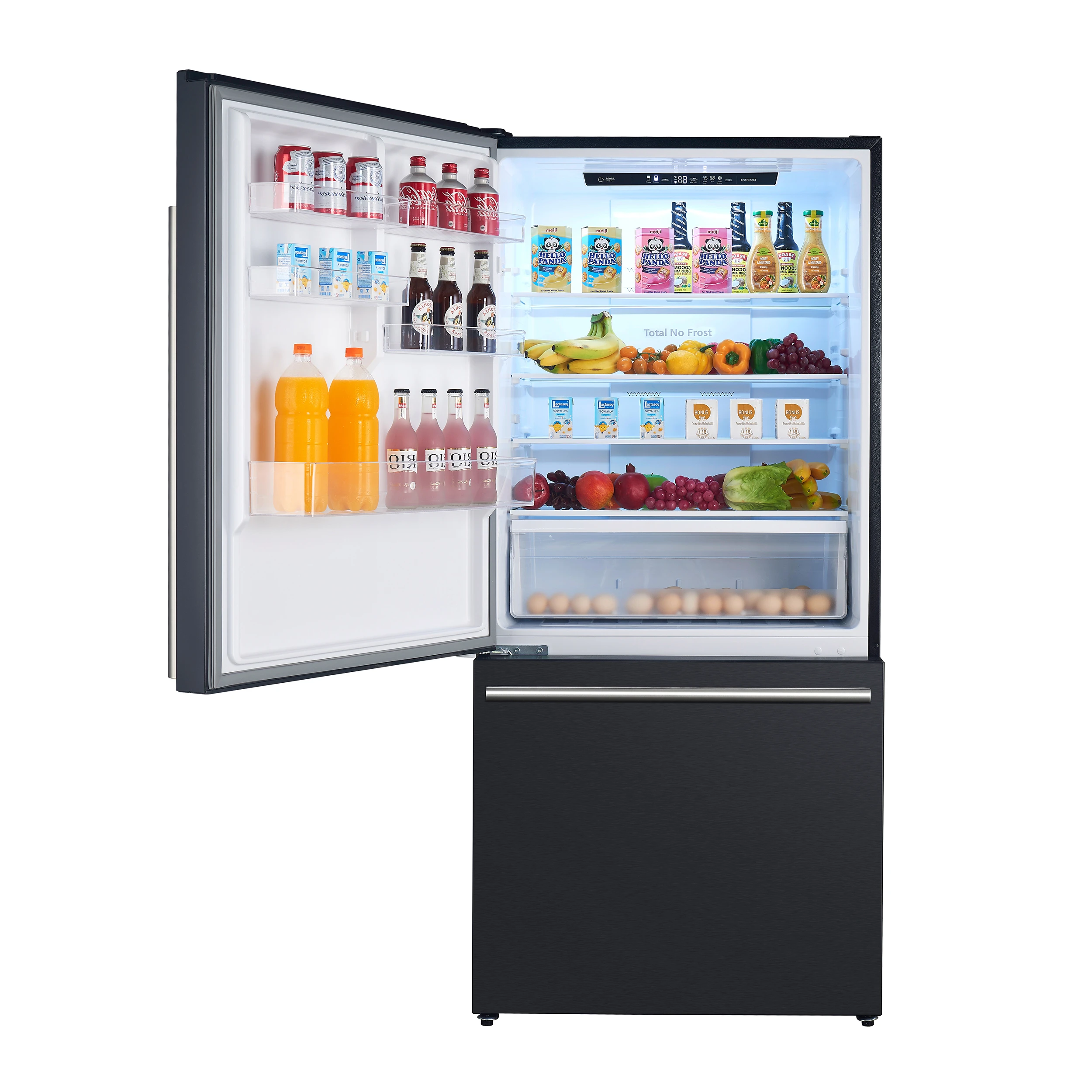 Milano Espresso 31-Inch Black Bottom Freezer Refrigerator, 17.2 Cu. Ft., Energy-Efficient, No Frost, Built-In Ice Maker FFFFD178631BLK