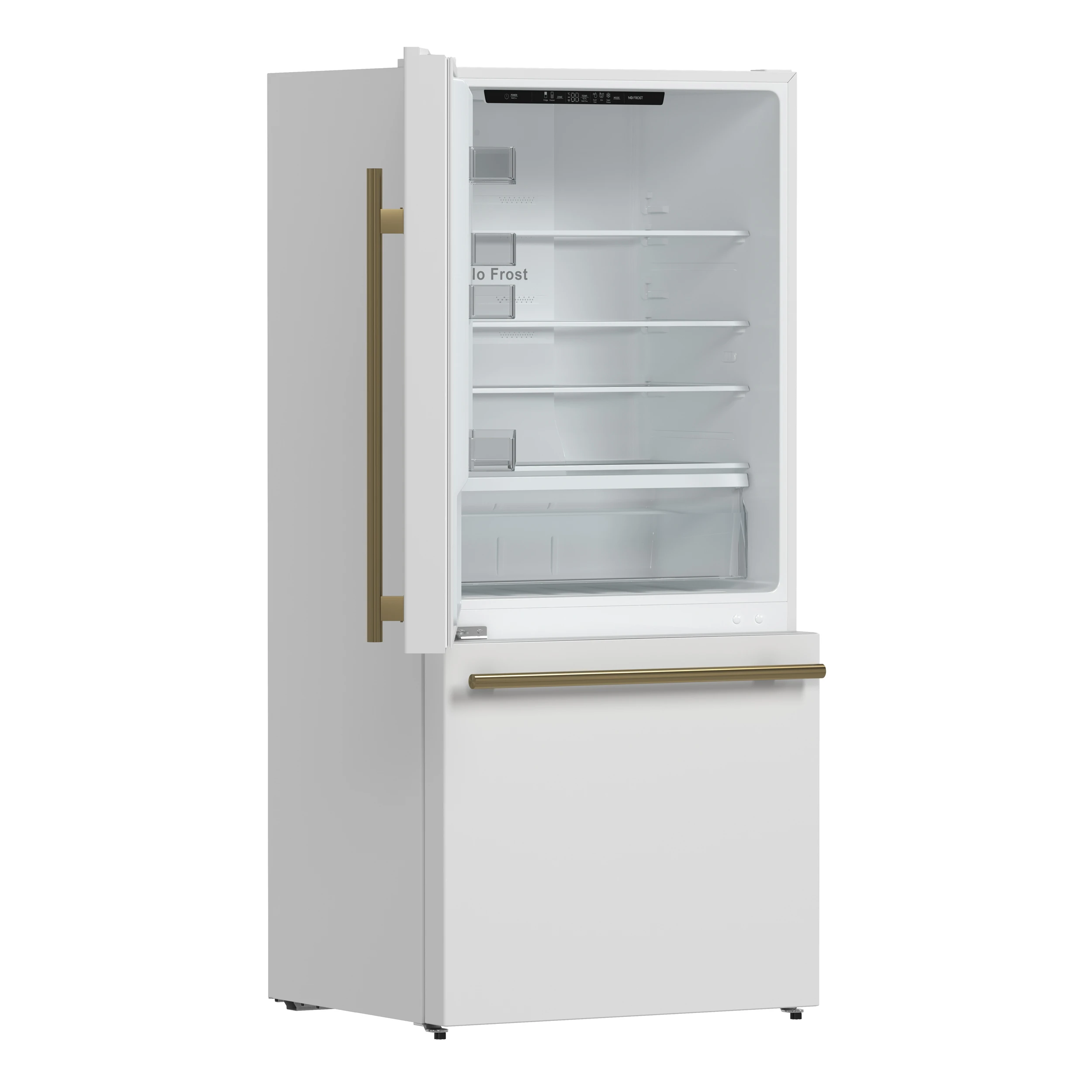 Milano Espresso 31-Inch White Bottom Freezer Refrigerator, 17.2 Cu. Ft., Energy-Efficient, No Frost, Built-In Ice Maker FFFFD178631WHT