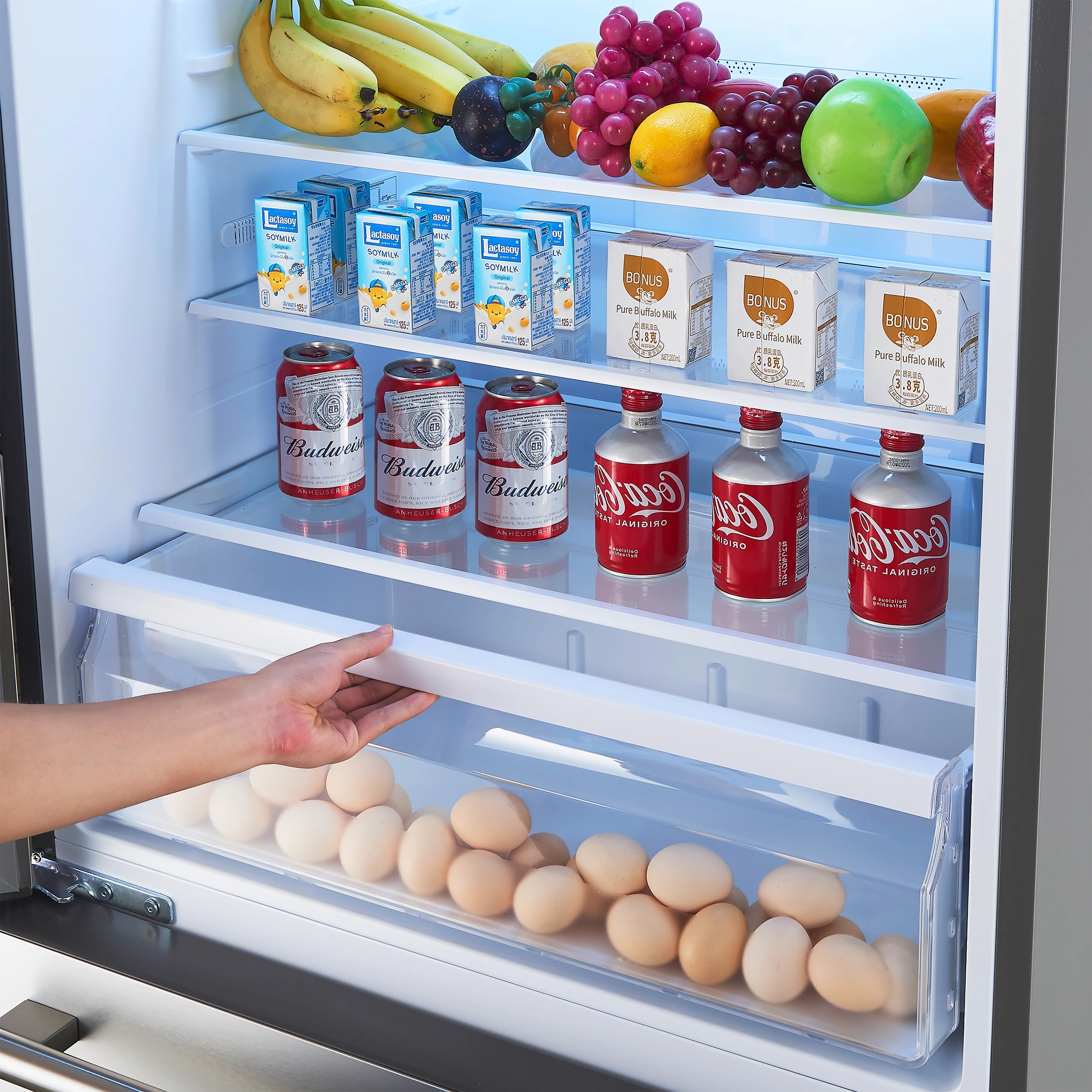 Milano 2-Piece 62-Inch Freestanding Dual Bottom Freezer Refrigerator, Stainless Steel – 34.4 cu.ft, Touch Control, Ice Maker FFFFD178760S