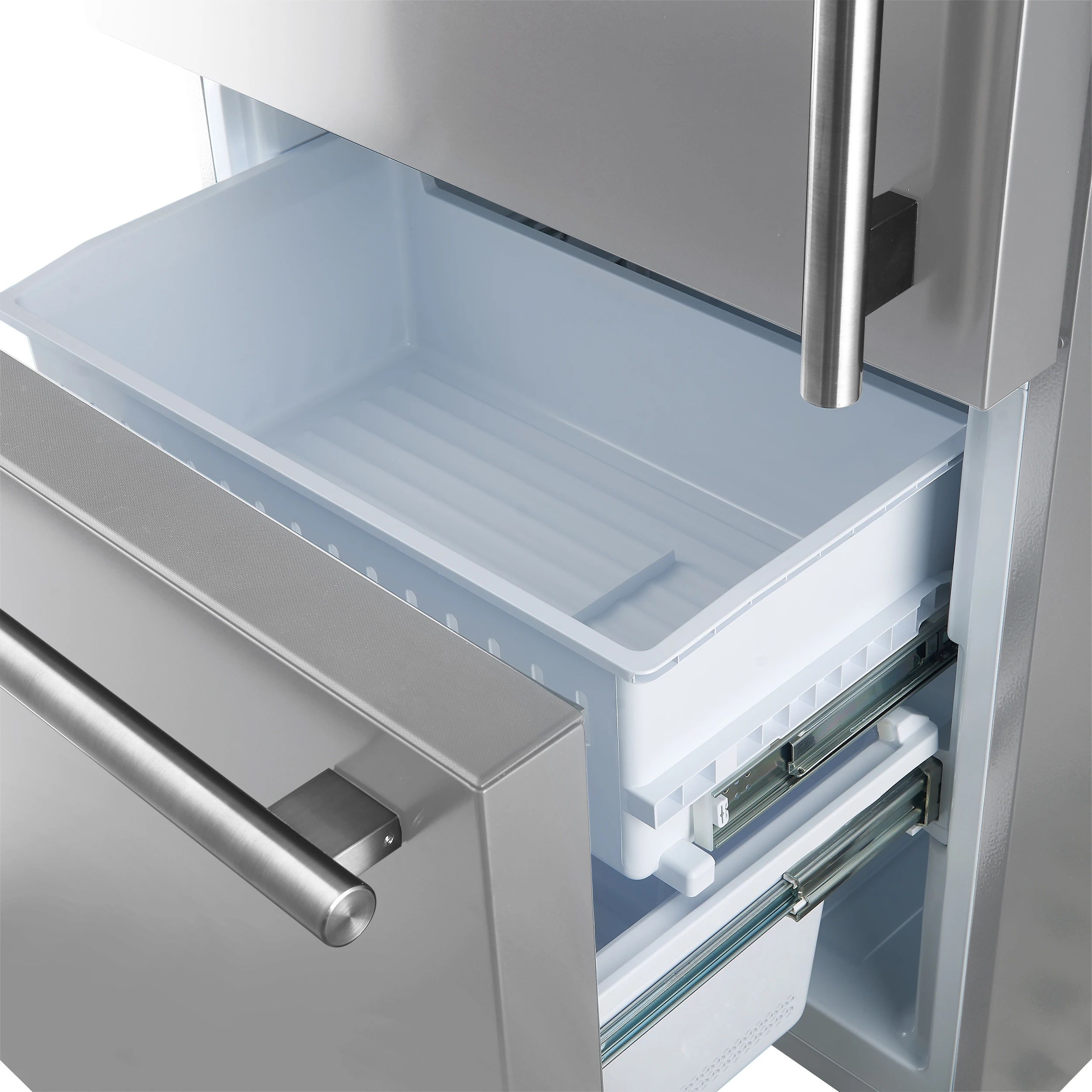 Milano 2-Piece 62-Inch Freestanding Dual Bottom Freezer Refrigerator, Stainless Steel – 34.4 cu.ft, Touch Control, Ice Maker FFFFD178760S