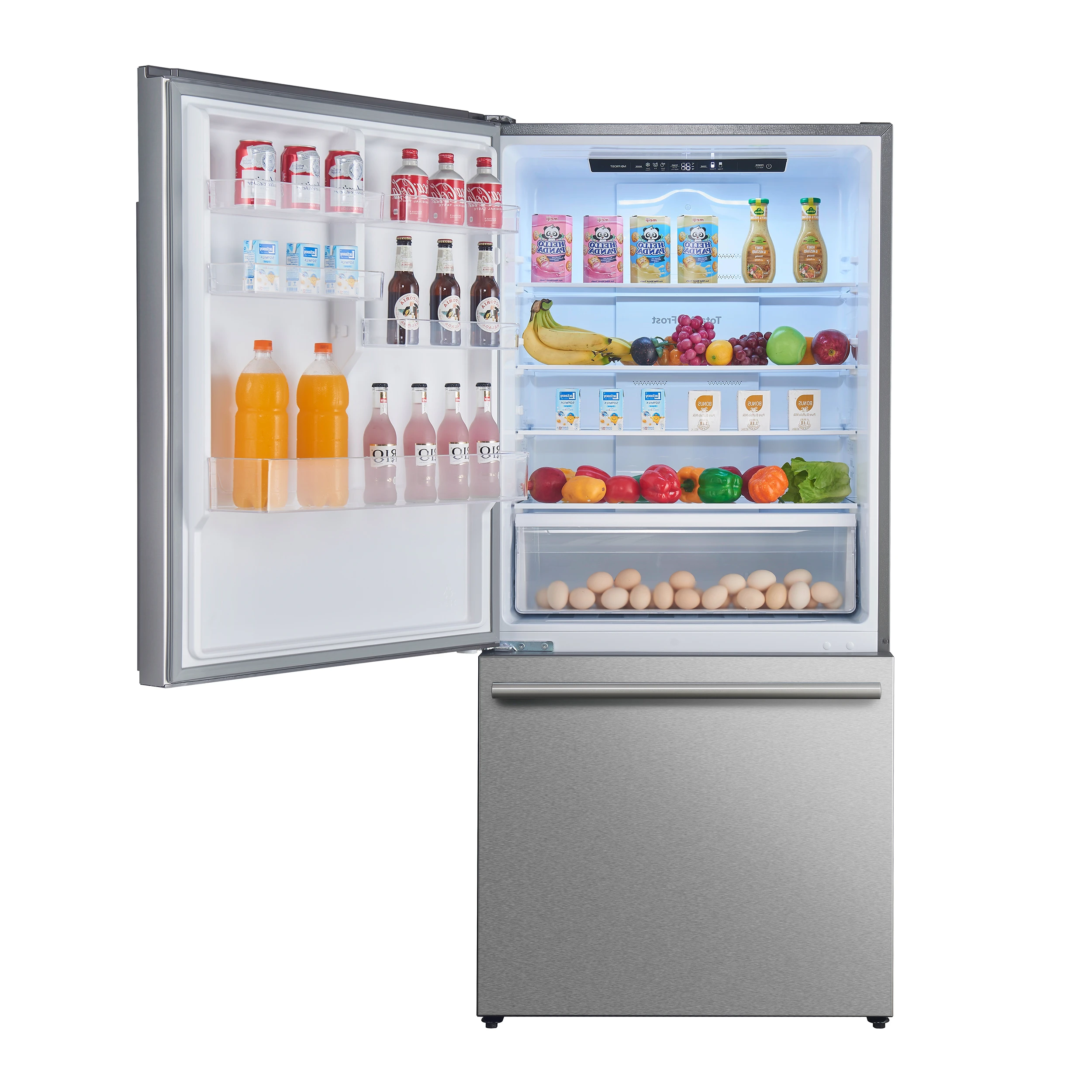 Milano 2-Piece 62-Inch Freestanding Dual Bottom Freezer Refrigerator, Stainless Steel – 34.4 cu.ft, Touch Control, Ice Maker FFFFD178760S