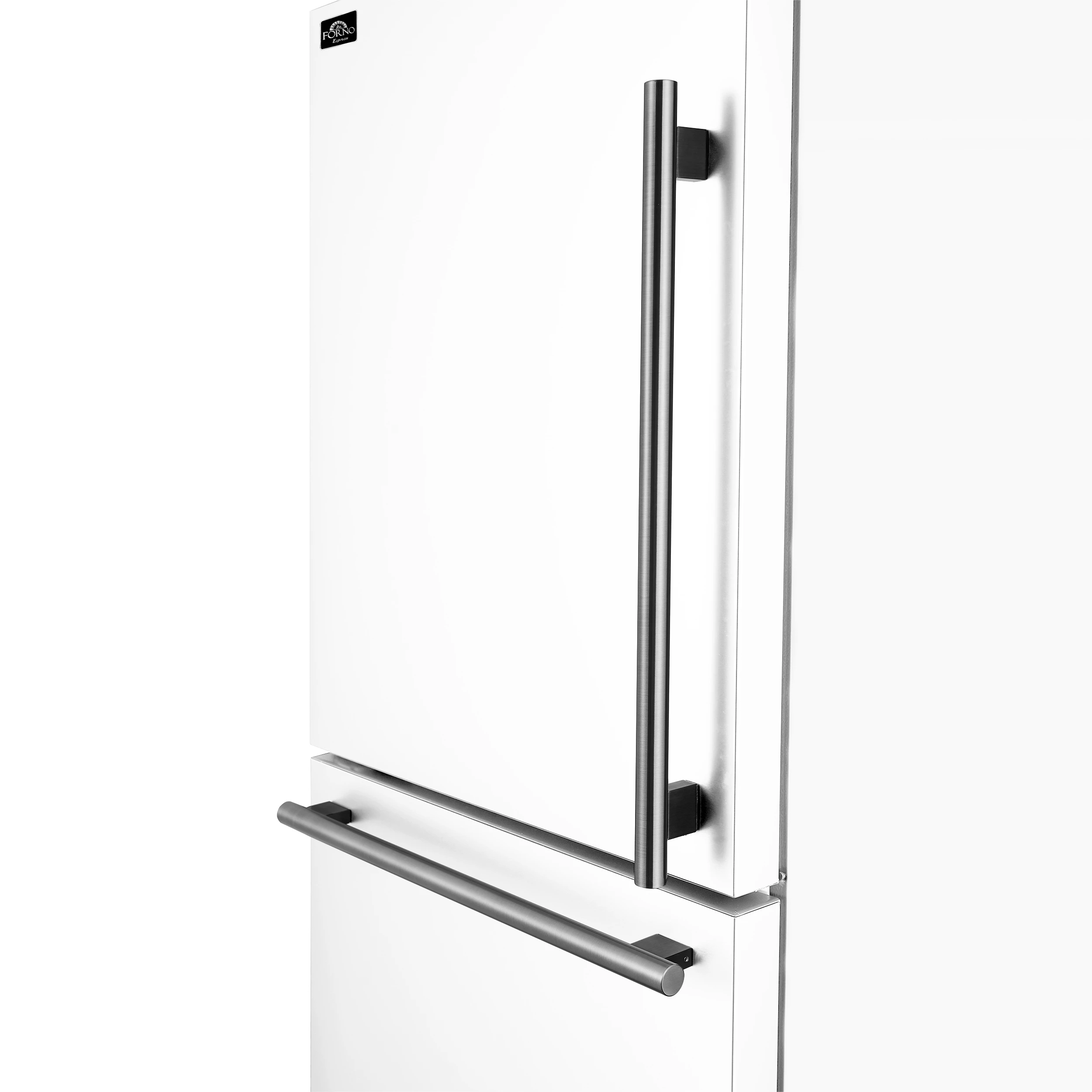 Milano 2-Piece 62-Inch Freestanding Dual Bottom Freezer Refrigerator, White – 34.4 cu.ft, Touch Control, Ice Maker FFFFD178760WHT