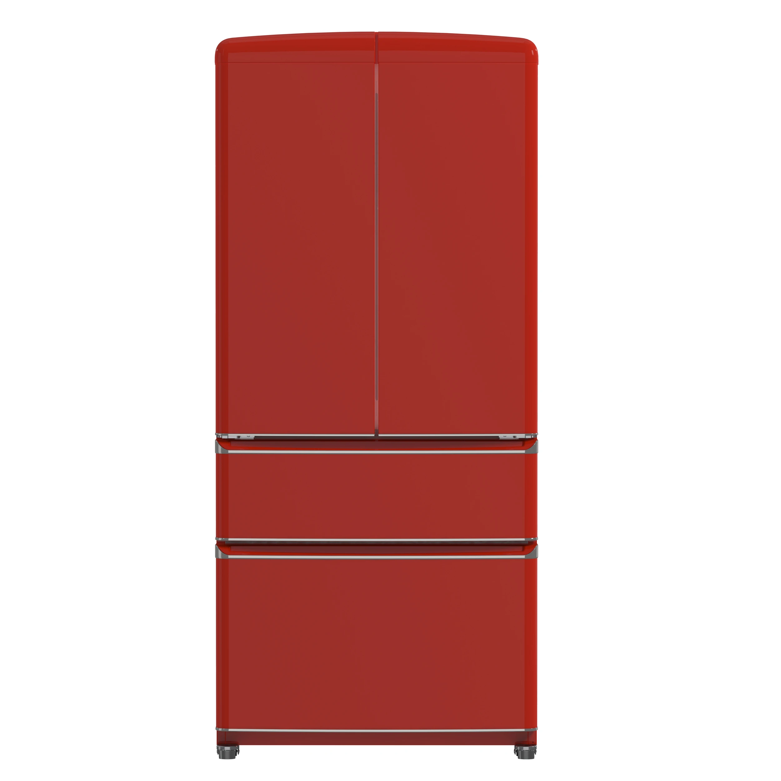 Luigi 33-Inch French Door Refrigerator, 18 cu.ft, Red Finish, Handle-Free Design, ENERGY STAR Certified FFFFD179133RED