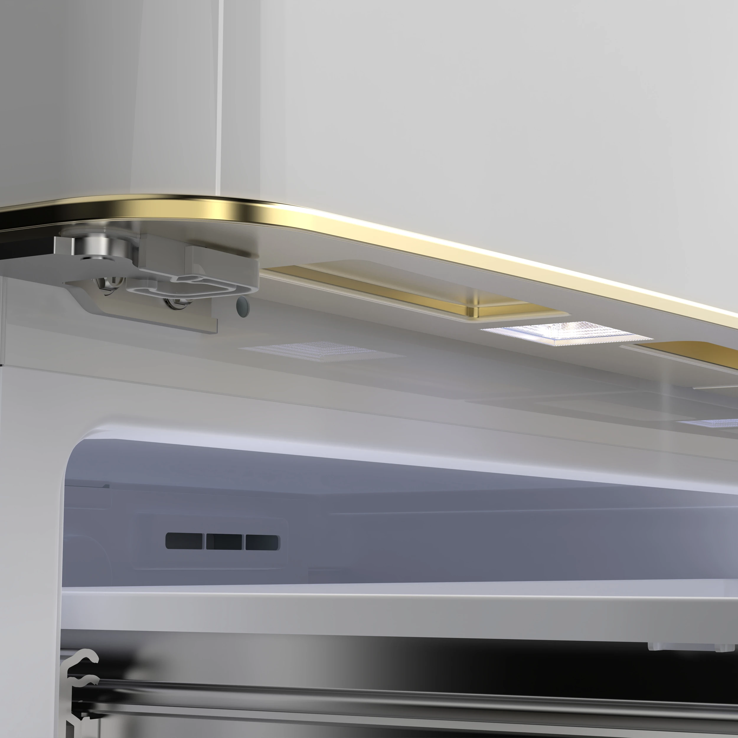 Luigi 33-Inch French Door Refrigerator, 18 cu.ft, White Finish, Antique Brass Handles, ENERGY STAR Certified FFFFD179133WHT