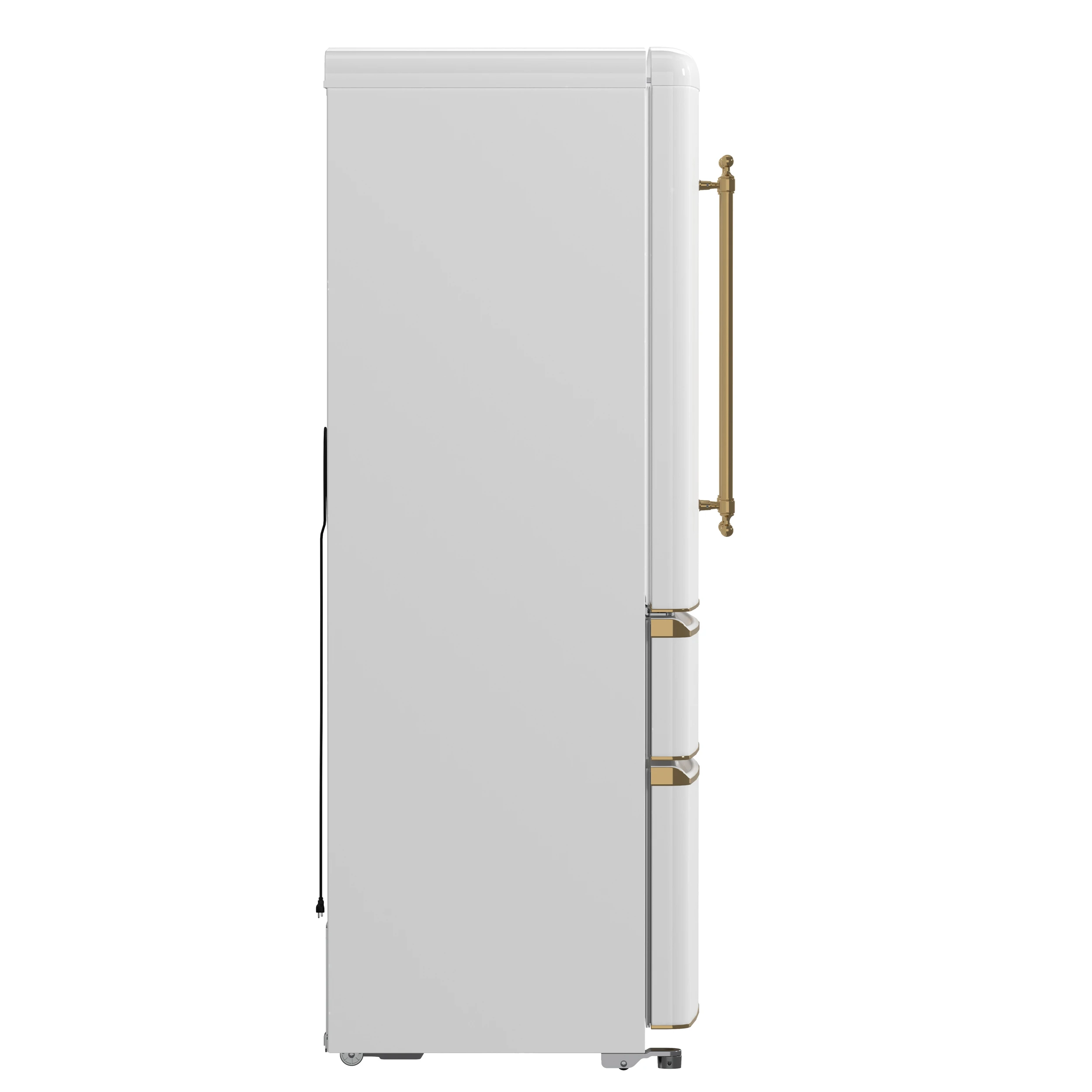 Luigi 33-Inch French Door Refrigerator, 18 cu.ft, White Finish, Antique Brass Handles, ENERGY STAR Certified FFFFD179133WHT