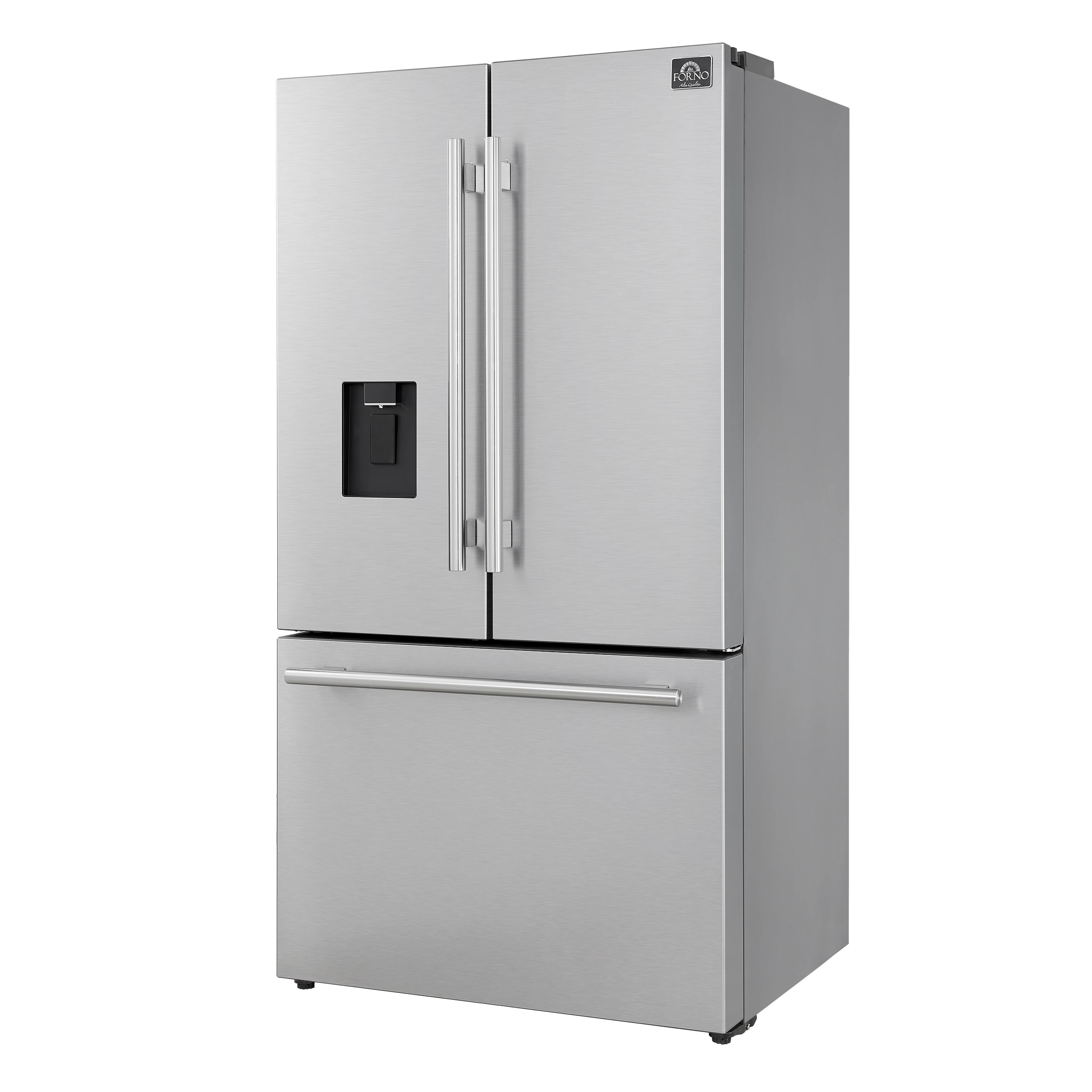 Aosta 36-Inch French Door Refrigerator, Stainless Steel, 22.4 cu.ft, External Water Dispenser, Automatic Ice Maker, ENERGY STAR Certified FFFFD186636SB