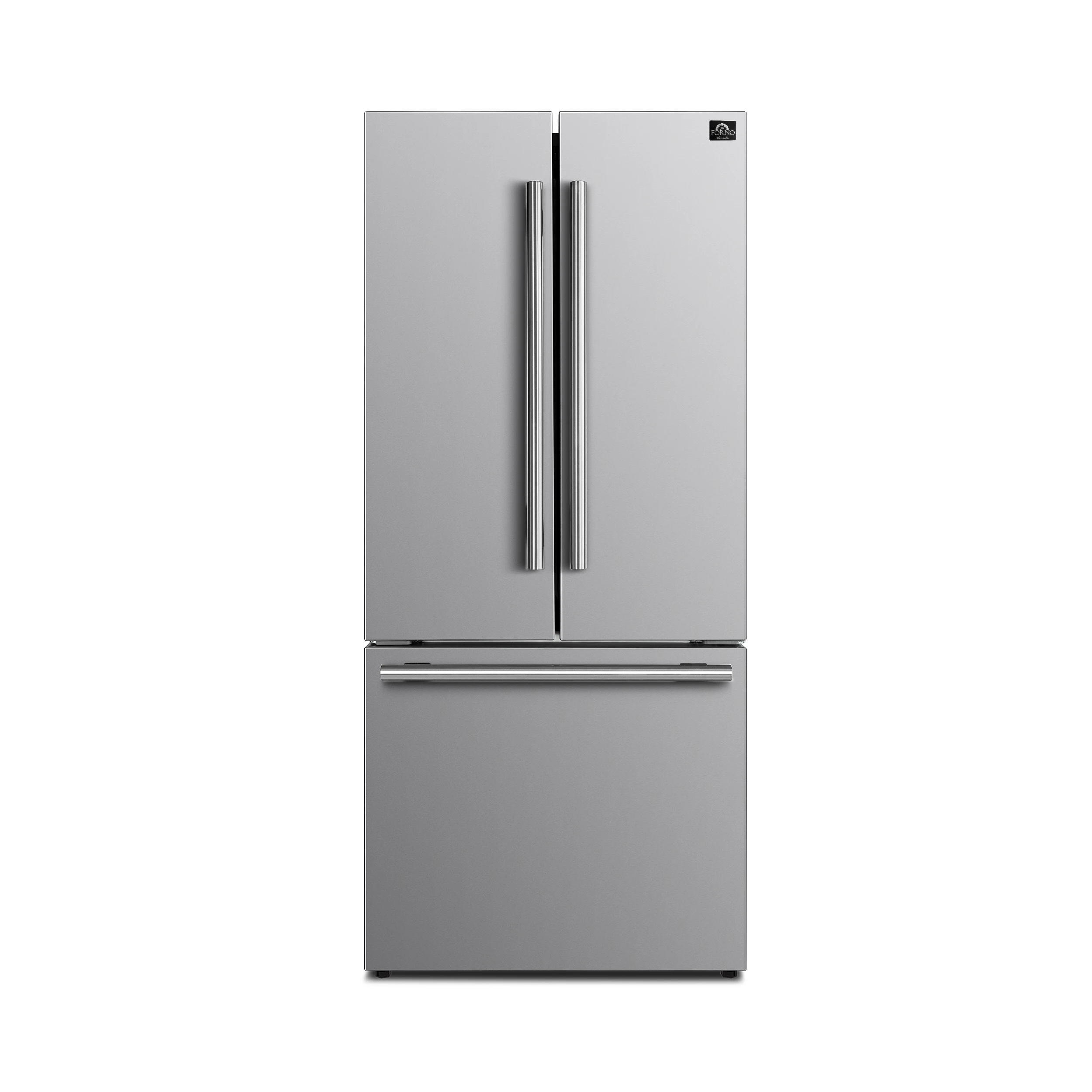 Gallipoli 30-Inch French Door Refrigerator with Bottom Freezer, 17.5 cu.ft Capacity, Stainless Steel, No Frost Technology, Built-In Ice Maker, Energy Efficient FFFFD197431SB