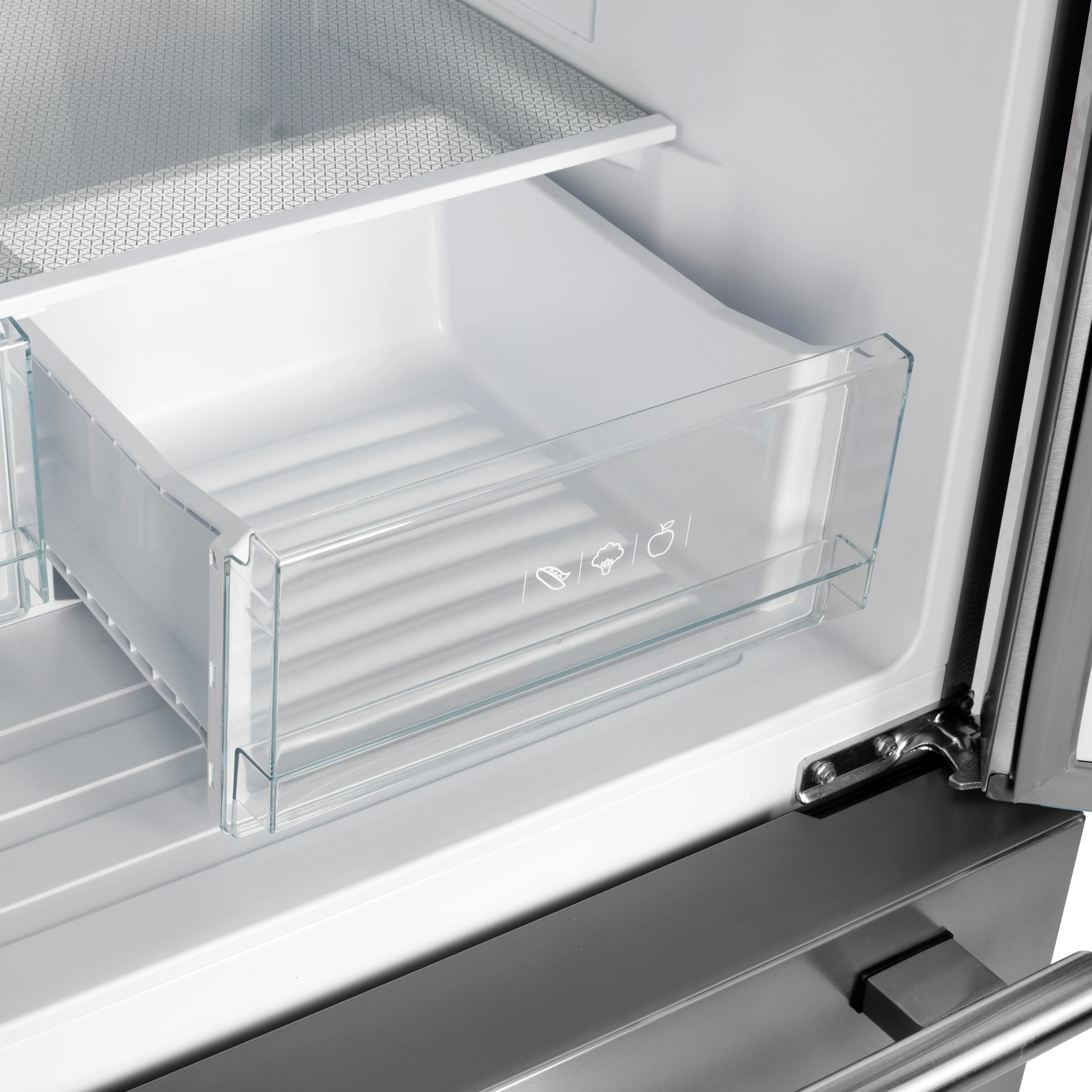 Gallipoli 30-Inch French Door Refrigerator with Bottom Freezer, 17.5 cu.ft Capacity, Stainless Steel, No Frost Technology, Built-In Ice Maker, Energy Efficient FFFFD197431SB