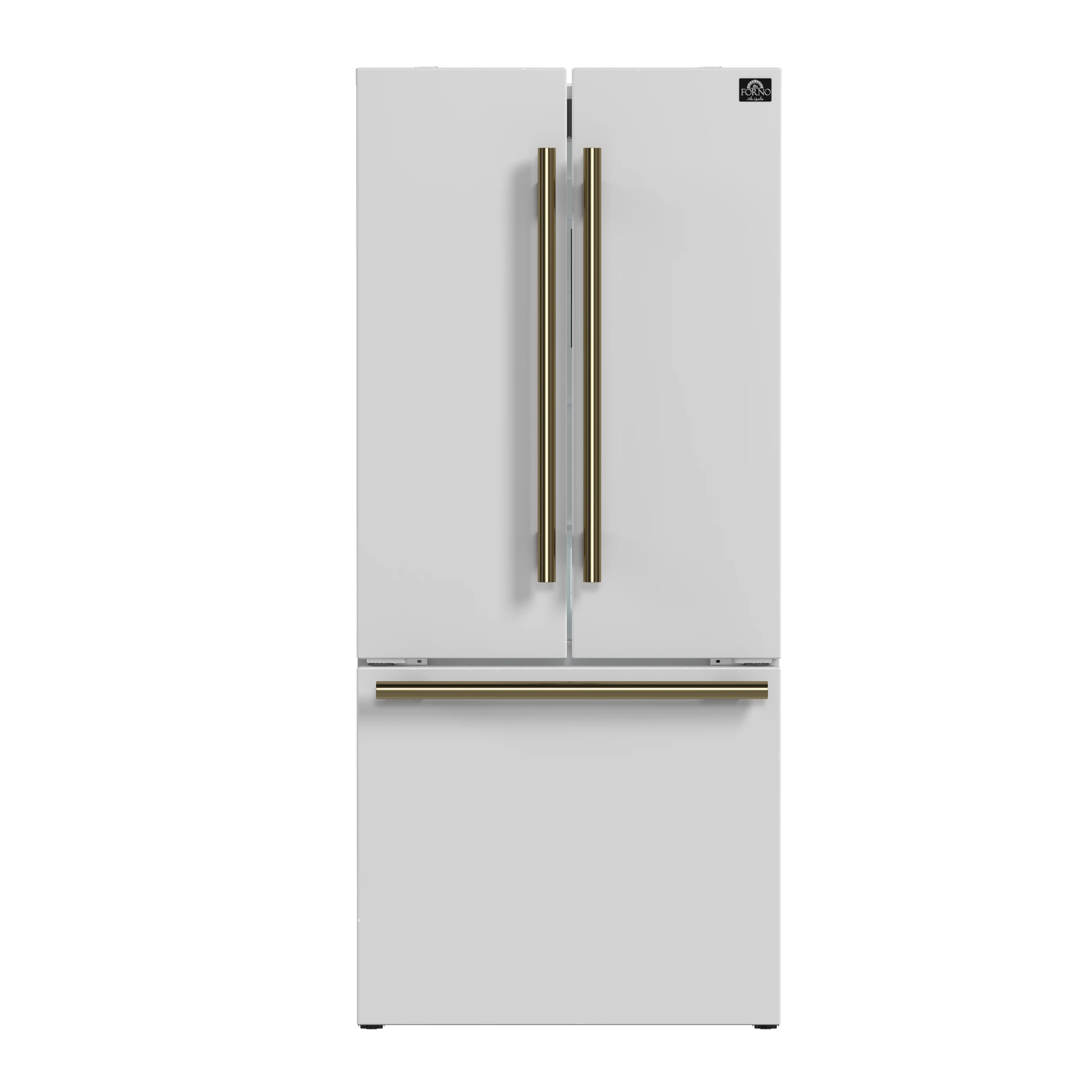 Gallipoli Espresso 30-Inch White French Door Refrigerator, Bottom Freezer, 17.5 Cu. Ft., No Frost, Ice Maker FFFFD197431WHT