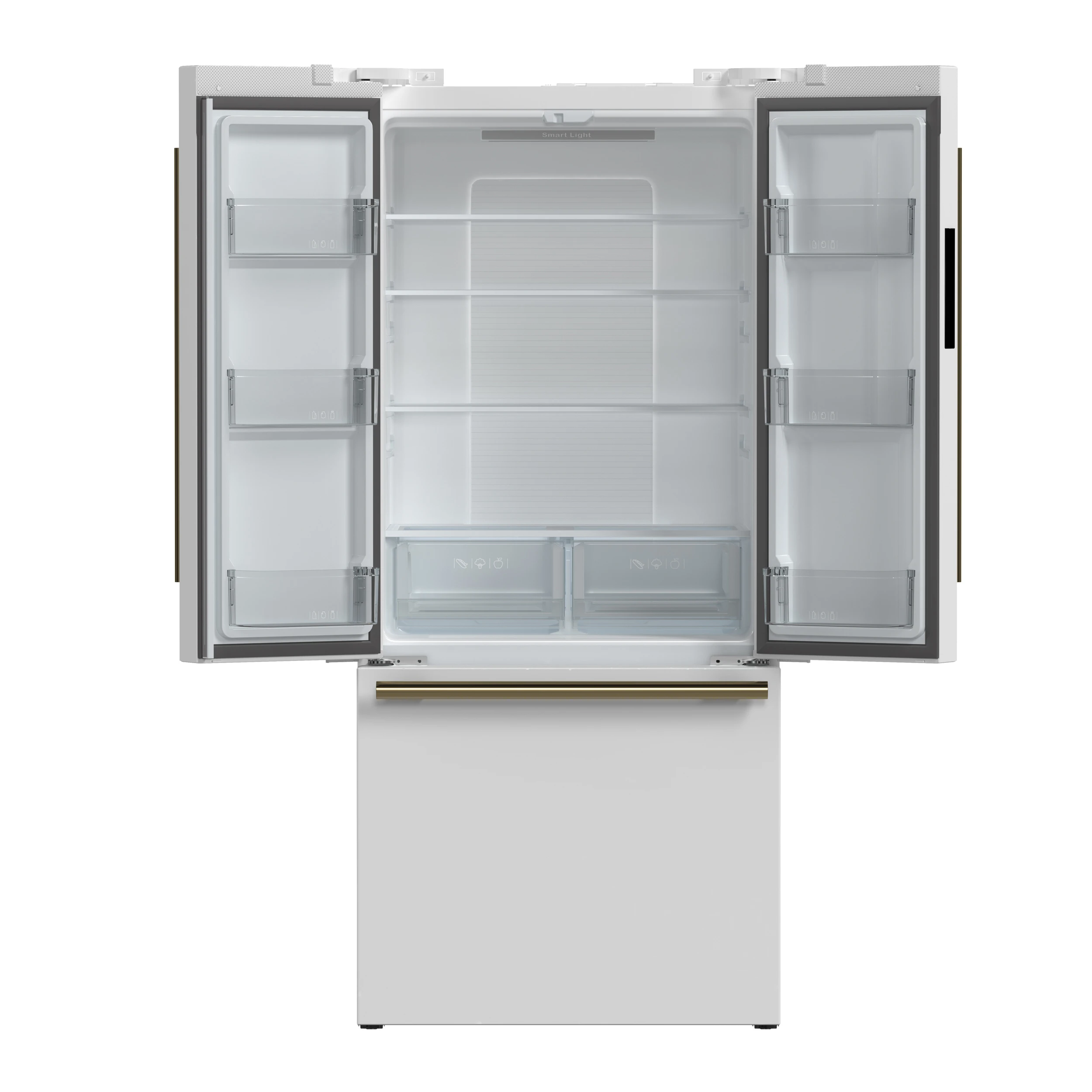 Gallipoli Espresso 30-Inch White French Door Refrigerator, Bottom Freezer, 17.5 Cu. Ft., No Frost, Ice Maker FFFFD197431WHT