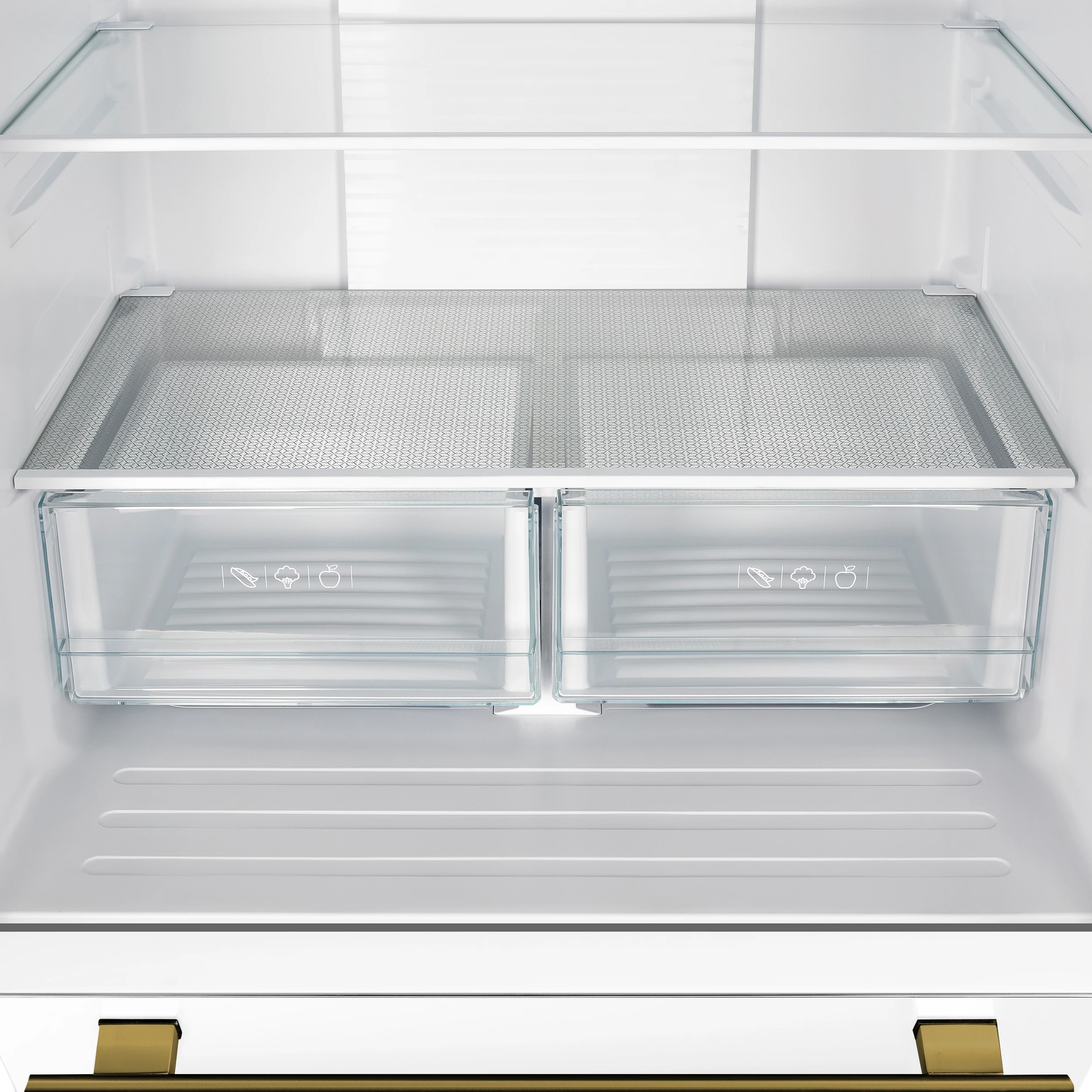 Gallipoli Espresso 30-Inch White French Door Refrigerator, Bottom Freezer, 17.5 Cu. Ft., No Frost, Ice Maker FFFFD197431WHT