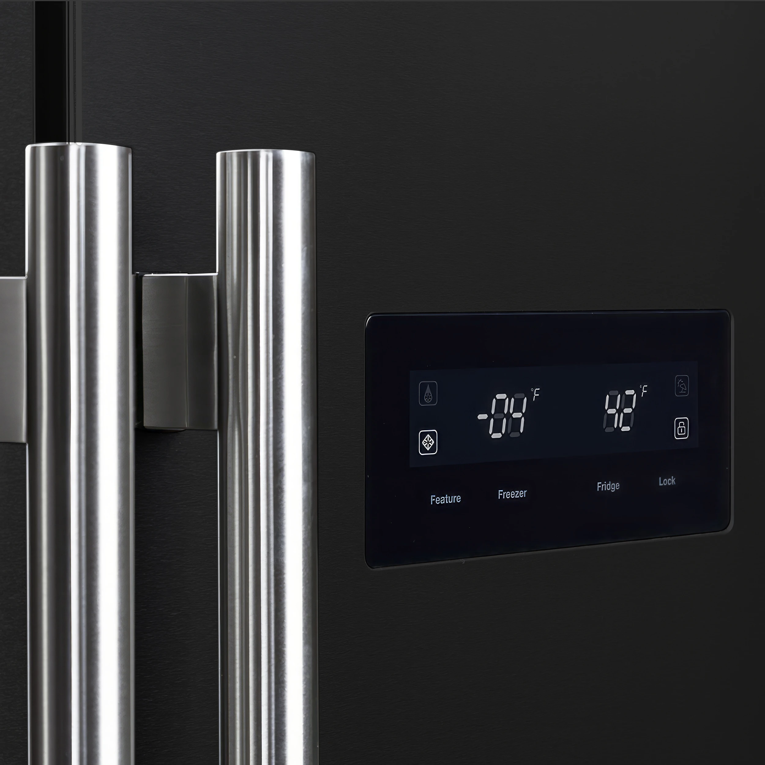 Salerno Espresso 33-Inch Black Side-by-Side Refrigerator, 15.6 Cu. Ft., Energy-Efficient, No Frost, Modern Design FFRBI180533BLK