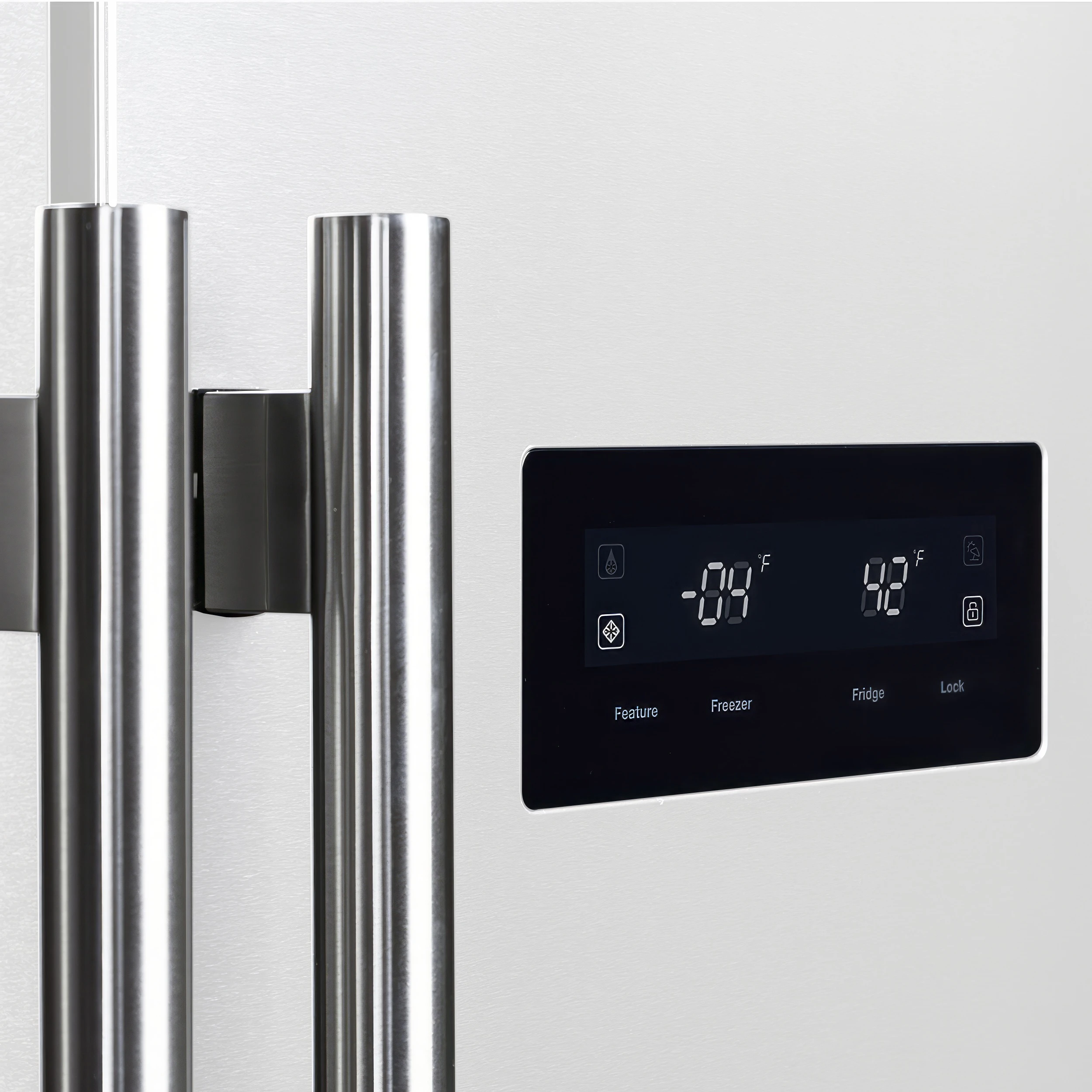 Salerno Espresso 33-Inch White Side-by-Side Refrigerator, 15.6 Cu. Ft., Energy-Efficient, No Frost, Modern Design FFRBI180533WHT