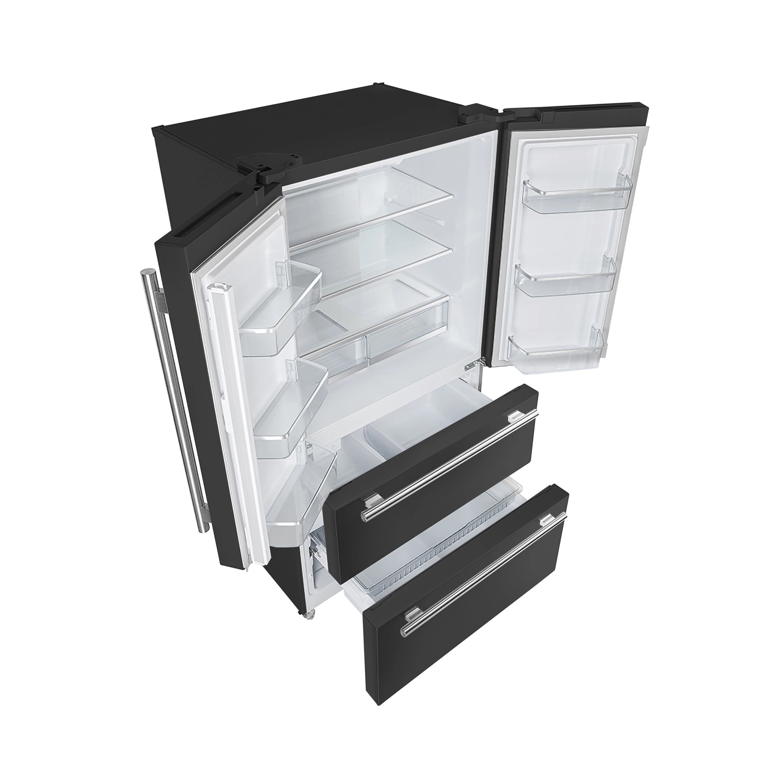 Moena Espresso 36-Inch Black French Door Refrigerator, 19.2 Cu. Ft., Frost-Free, Automatic Ice Maker, ENERGY STAR Certified FFRBI182036BLK