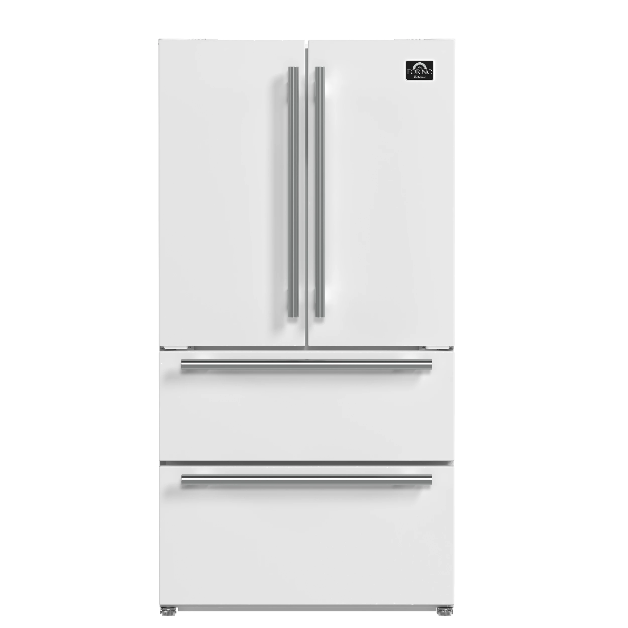 Moena Espresso 36-Inch White French Door Refrigerator, 19.2 Cu. Ft., Frost-Free, Automatic Ice Maker, ENERGY STAR Certified FFRBI182036WHT
