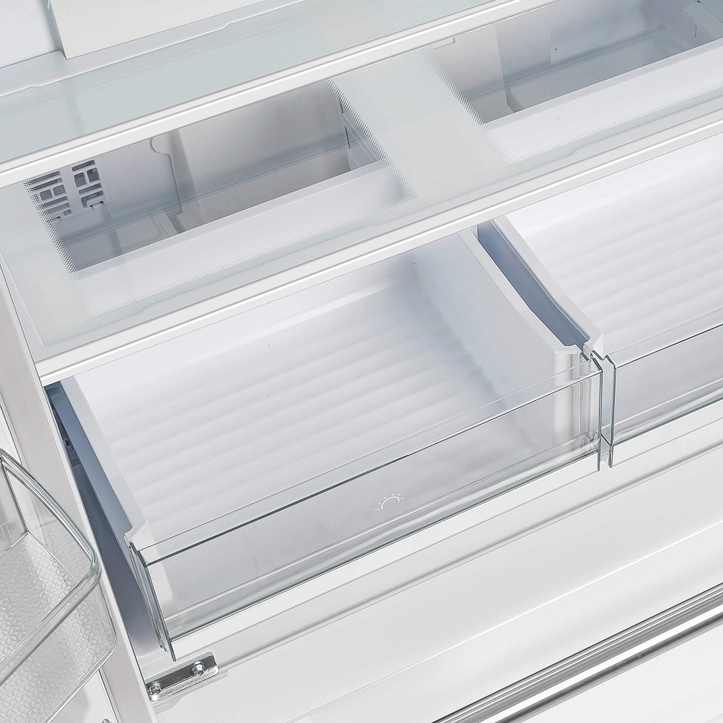 Moena Espresso 36-Inch White French Door Refrigerator, 19.2 Cu. Ft., Frost-Free, Automatic Ice Maker, ENERGY STAR Certified FFRBI182036WHT