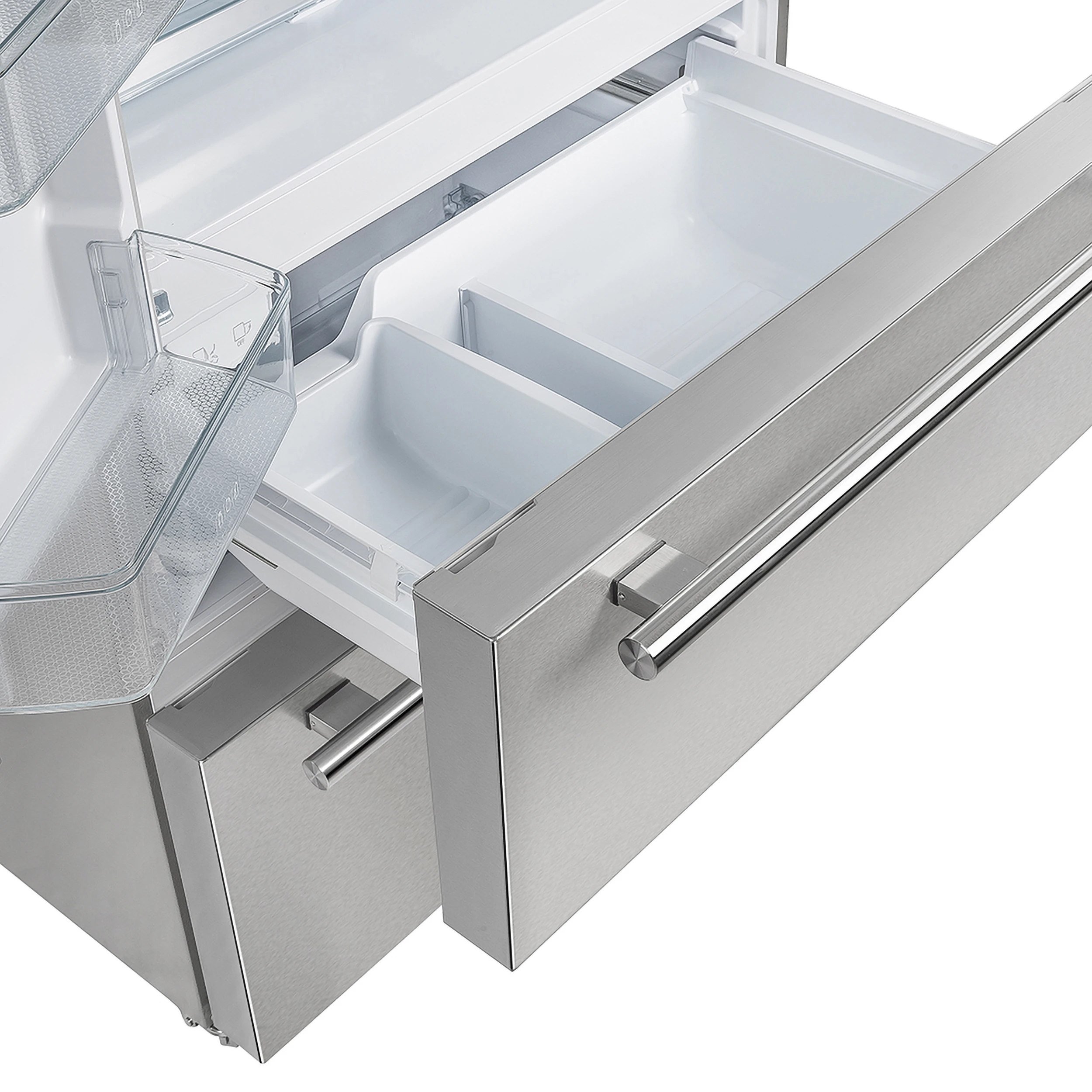 Moena 40-Inch French Door Refrigerator, Stainless Steel, 19.2 cu.ft, Modern Decorative Grill, ENERGY STAR Certified FFRBI182040MG