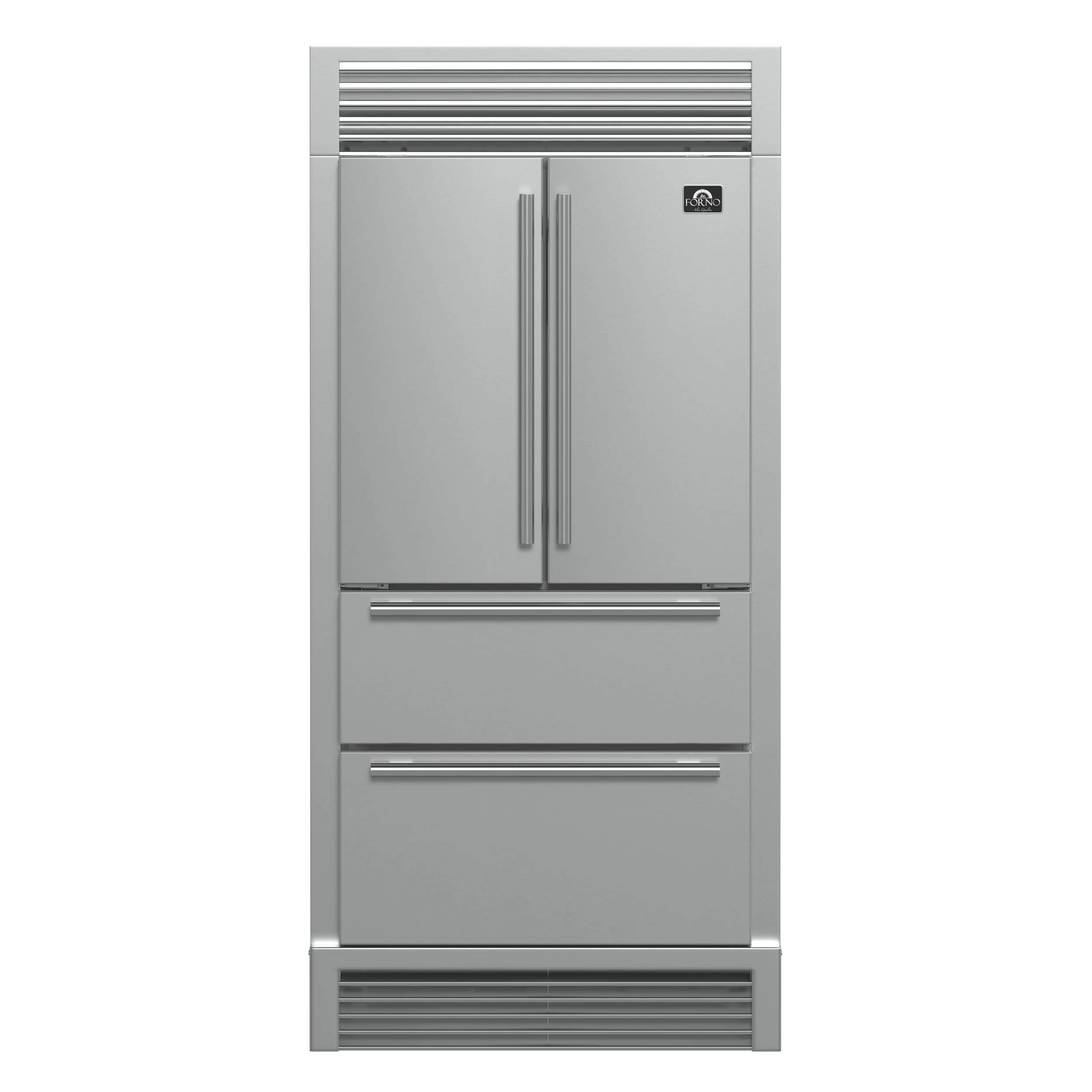 Moena 40-Inch French Door Refrigerator, Stainless Steel, 19.2 cu.ft, Decorative Grill, ENERGY STAR Certified FFRBI182040SG