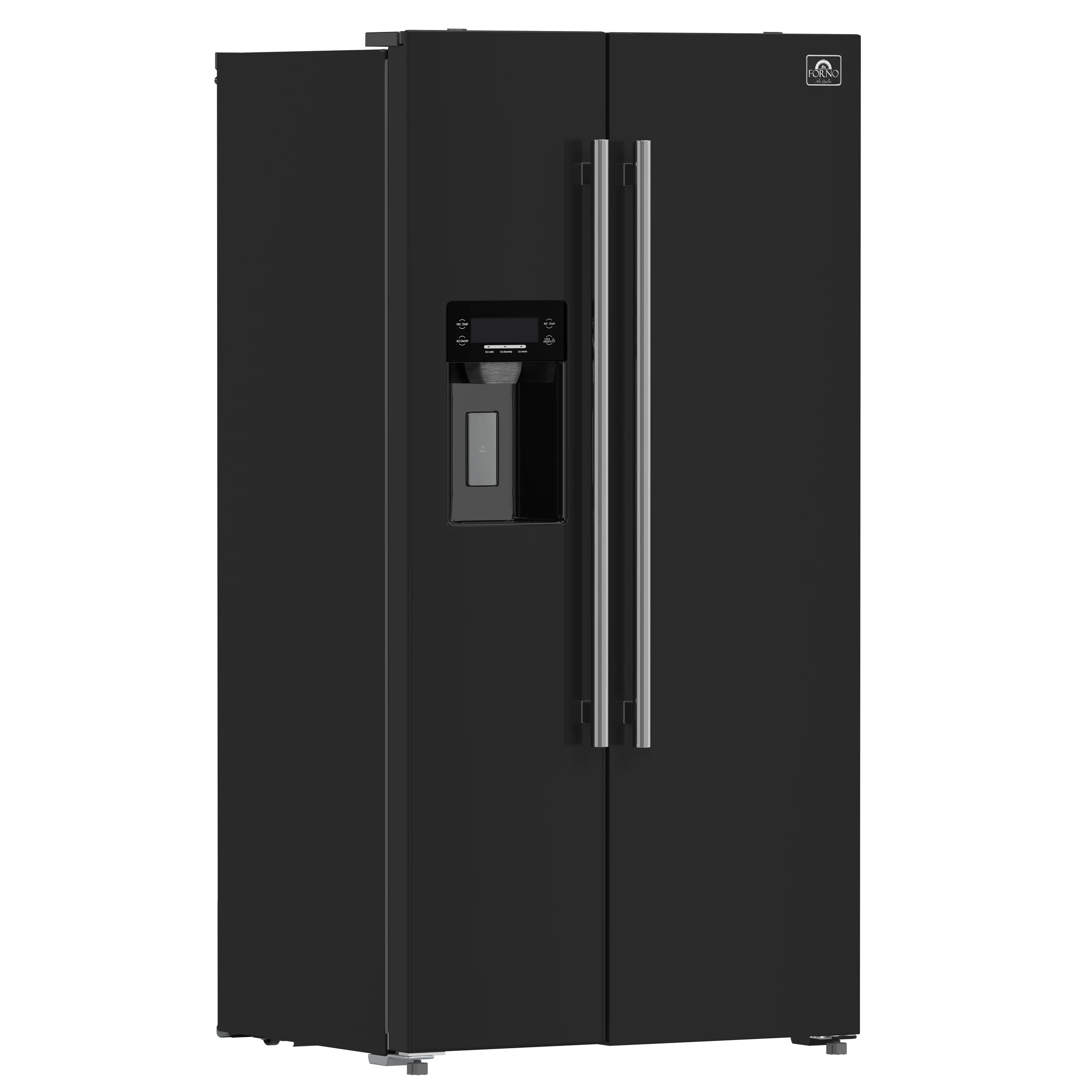 Salerno Espresso 36-Inch Black Side-by-Side Refrigerator, 20 Cu. Ft., Frost-Free, Ice & Water Dispenser, ENERGY STAR Certified FFRBI184436BLK