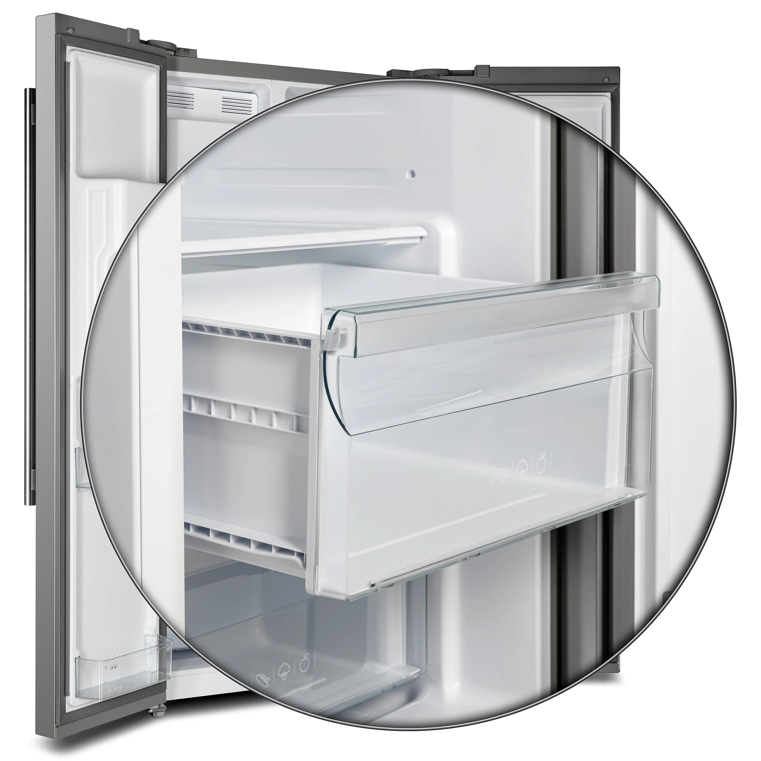 Salerno 36-Inch Side-by-Side Stainless Steel Refrigerator, 20 cu.ft, ENERGY STAR Certified FFRBI184436SB