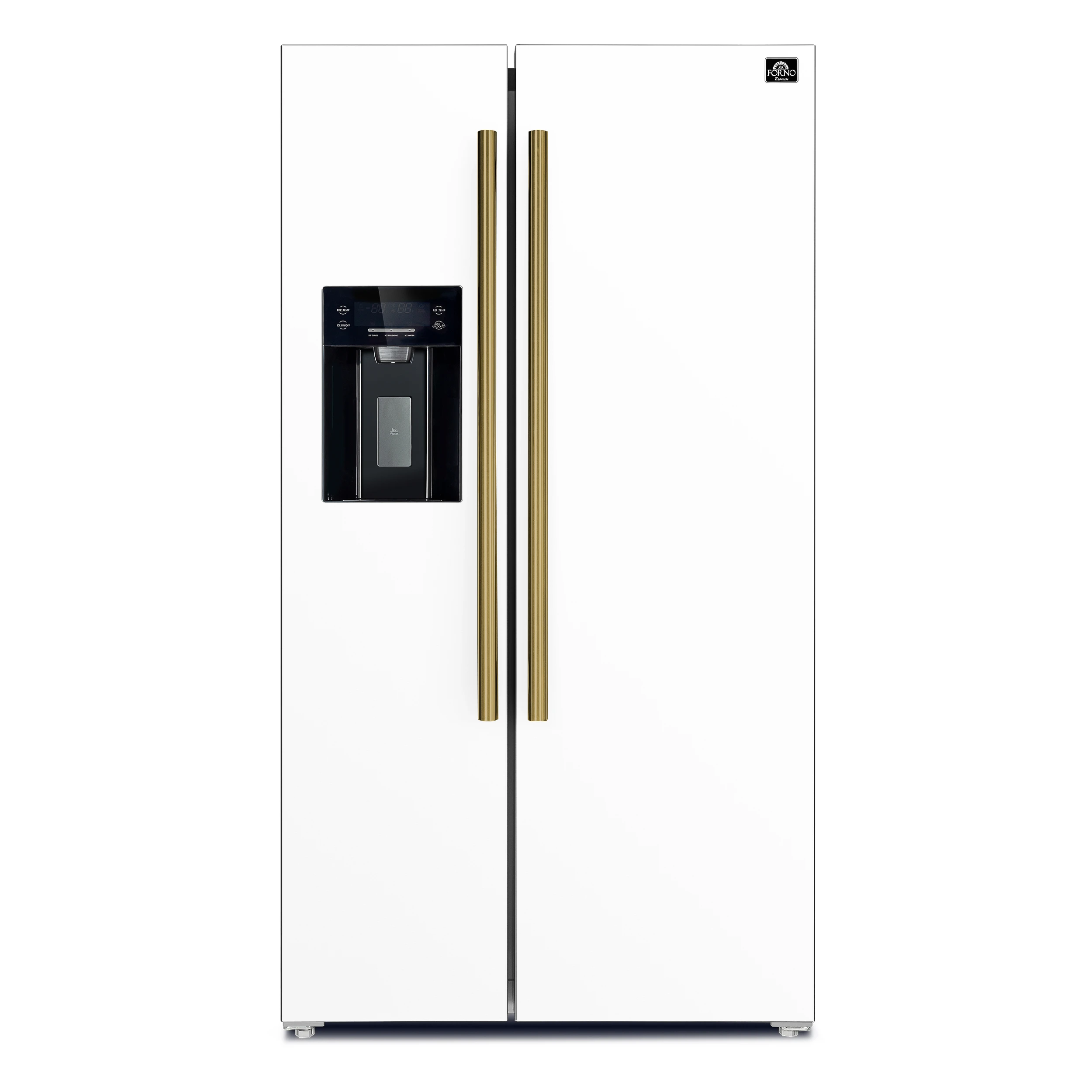 Salerno Espresso 36-Inch White Side-by-Side Refrigerator, 20 Cu. Ft., Frost-Free, Ice & Water Dispenser, ENERGY STAR Certified FFRBI184436WHT