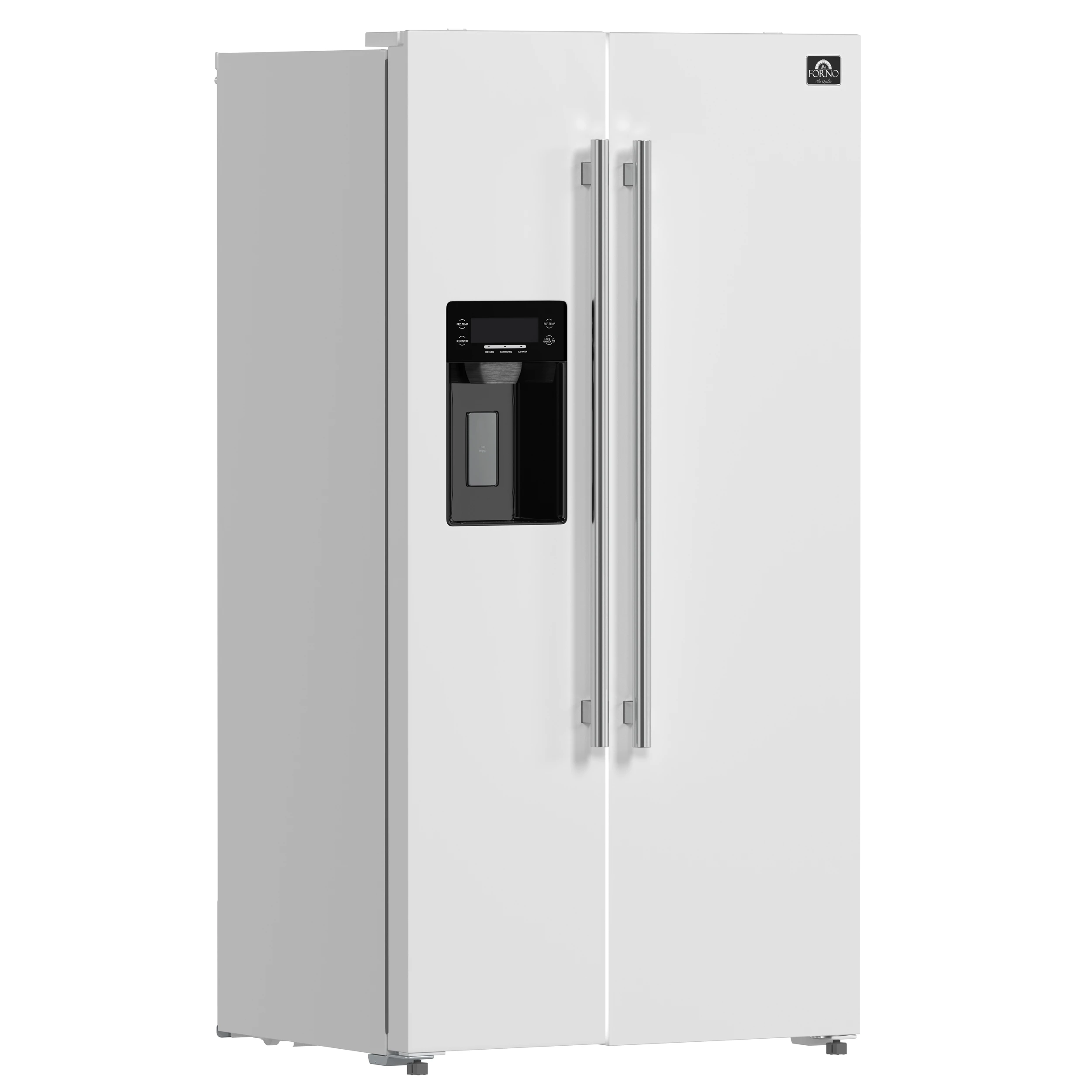 Salerno Espresso 36-Inch White Side-by-Side Refrigerator, 20 Cu. Ft., Frost-Free, Ice & Water Dispenser, ENERGY STAR Certified FFRBI184436WHT