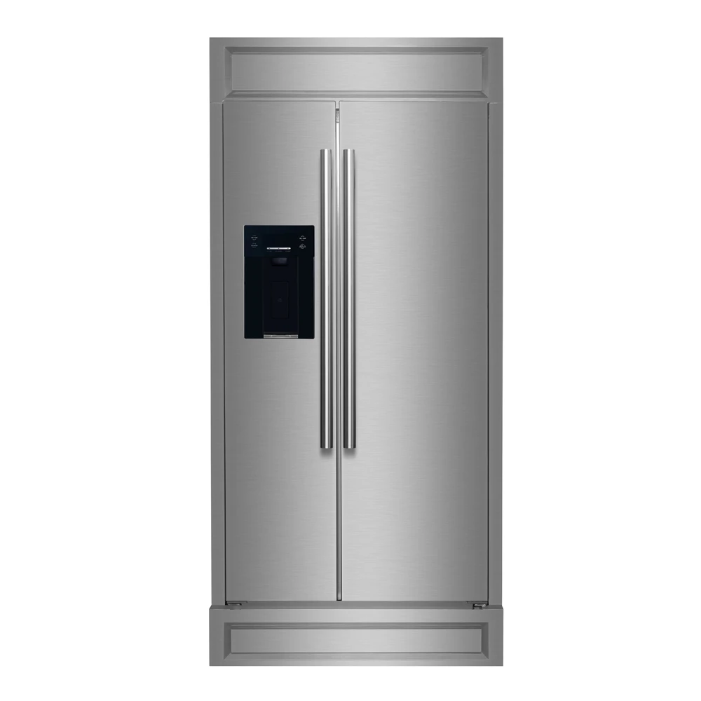 Salerno 40-Inch Built-In Stainless Steel Refrigerator, 20 cu.ft, Modern Decorative Grill, ENERGY STAR Certified FFRBI184440MG