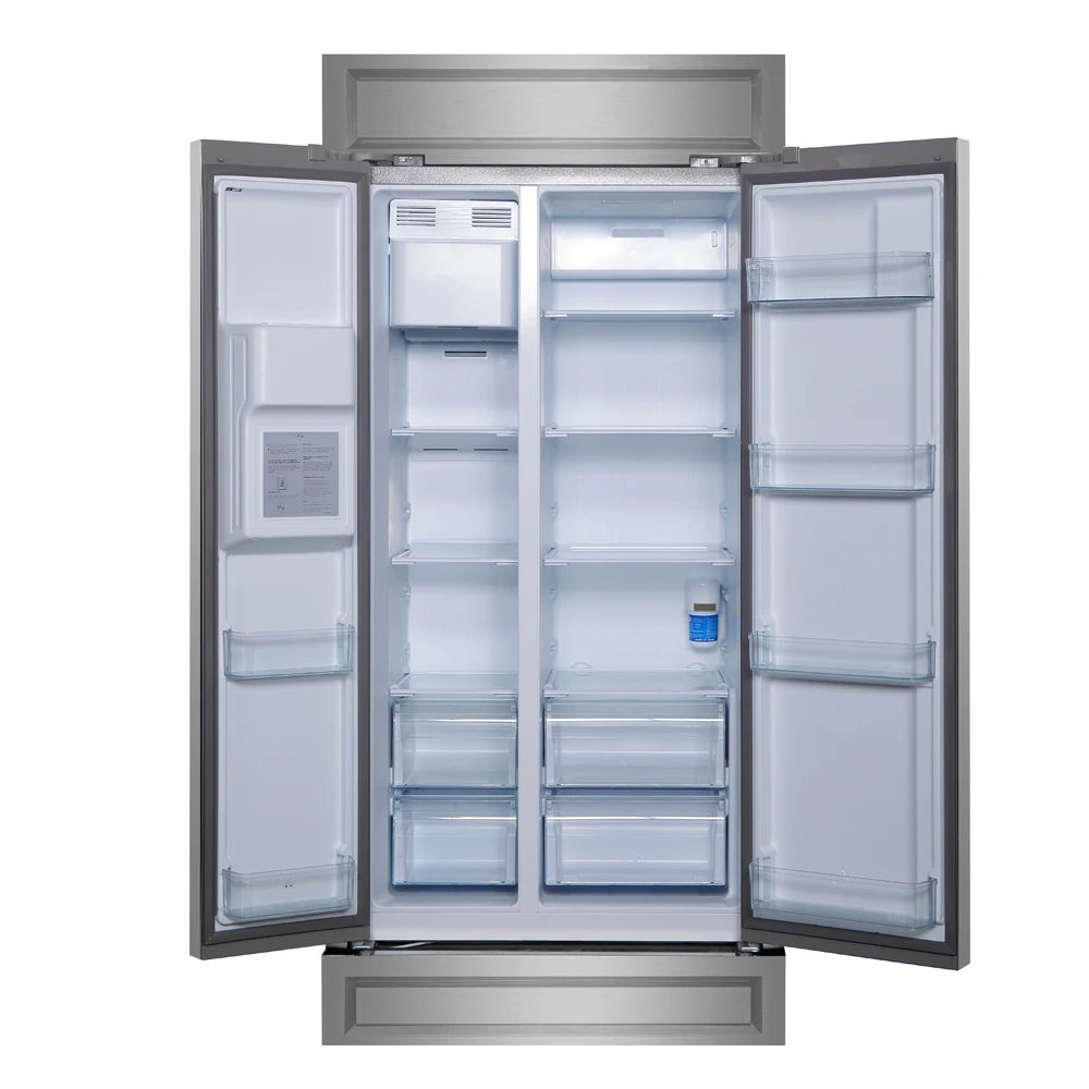 Salerno 40-Inch Built-In Stainless Steel Refrigerator, 20 cu.ft, Modern Decorative Grill, ENERGY STAR Certified FFRBI184440MG