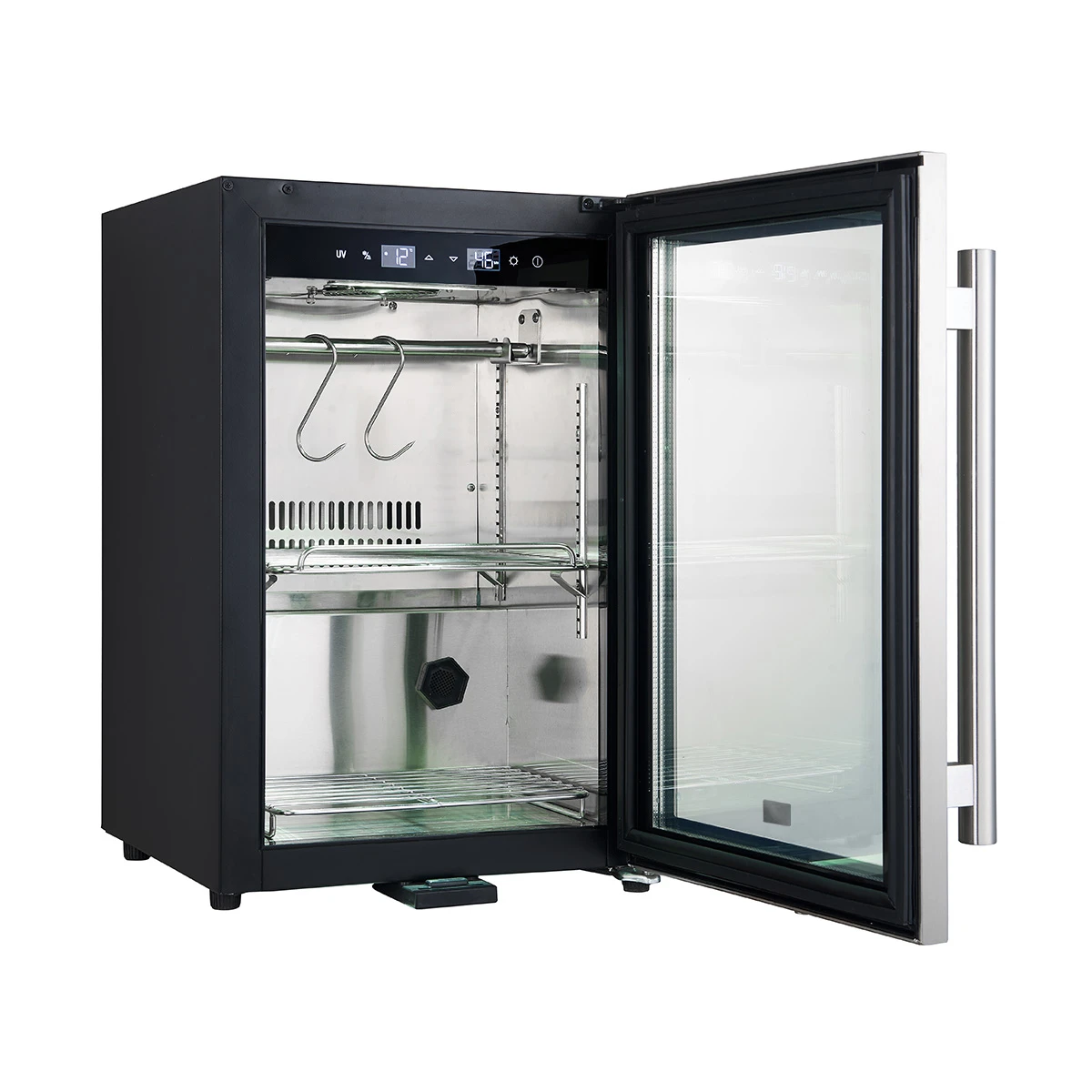 Asciutto 17-Inch Dry Aging Cabinet, Stainless Steel 304, 1.84 cu.ft, LED Lighting, Adjustable Shelves FFSDA686417